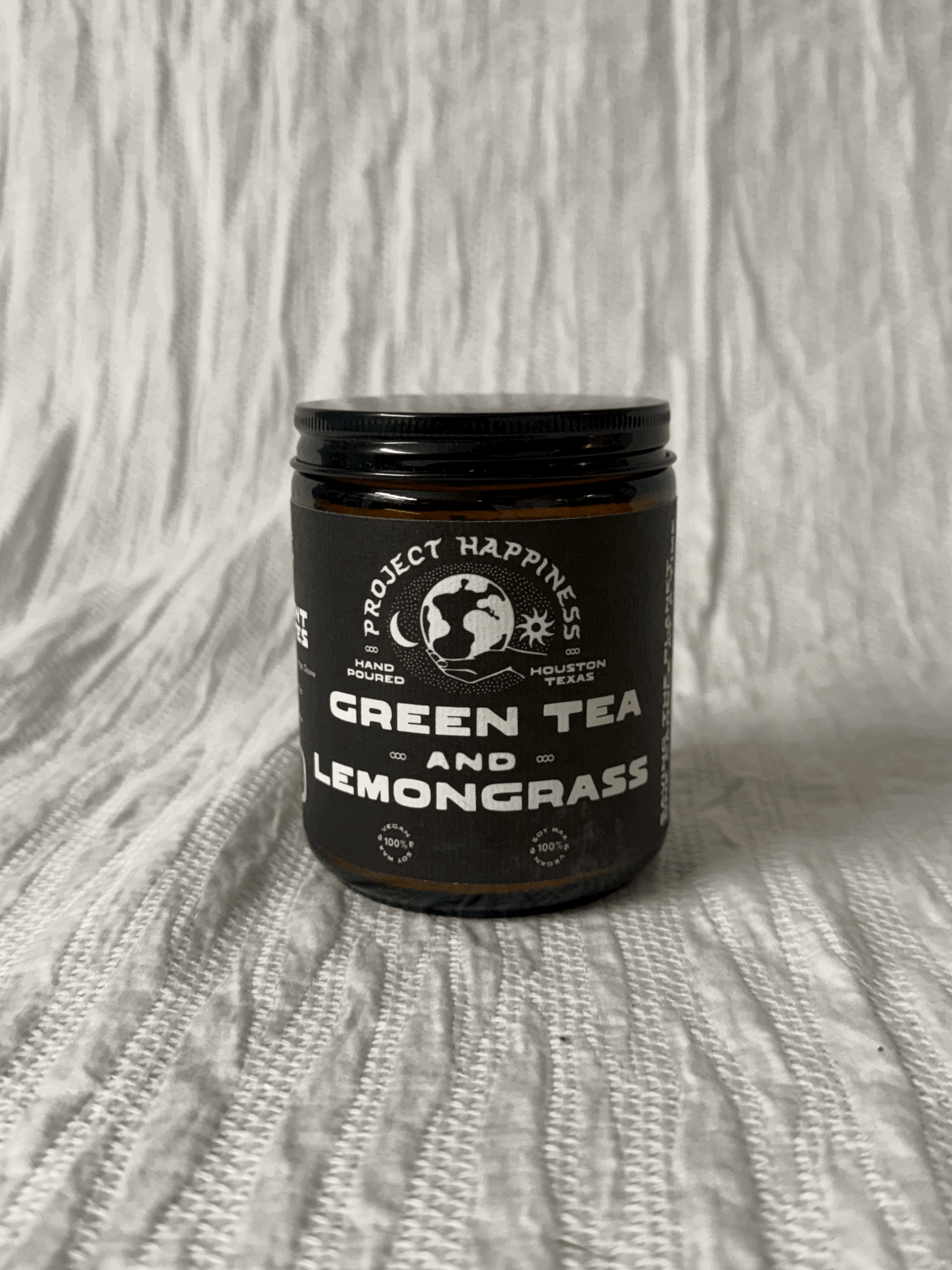 Project Happiness Green Tea and Lemongrass Candle