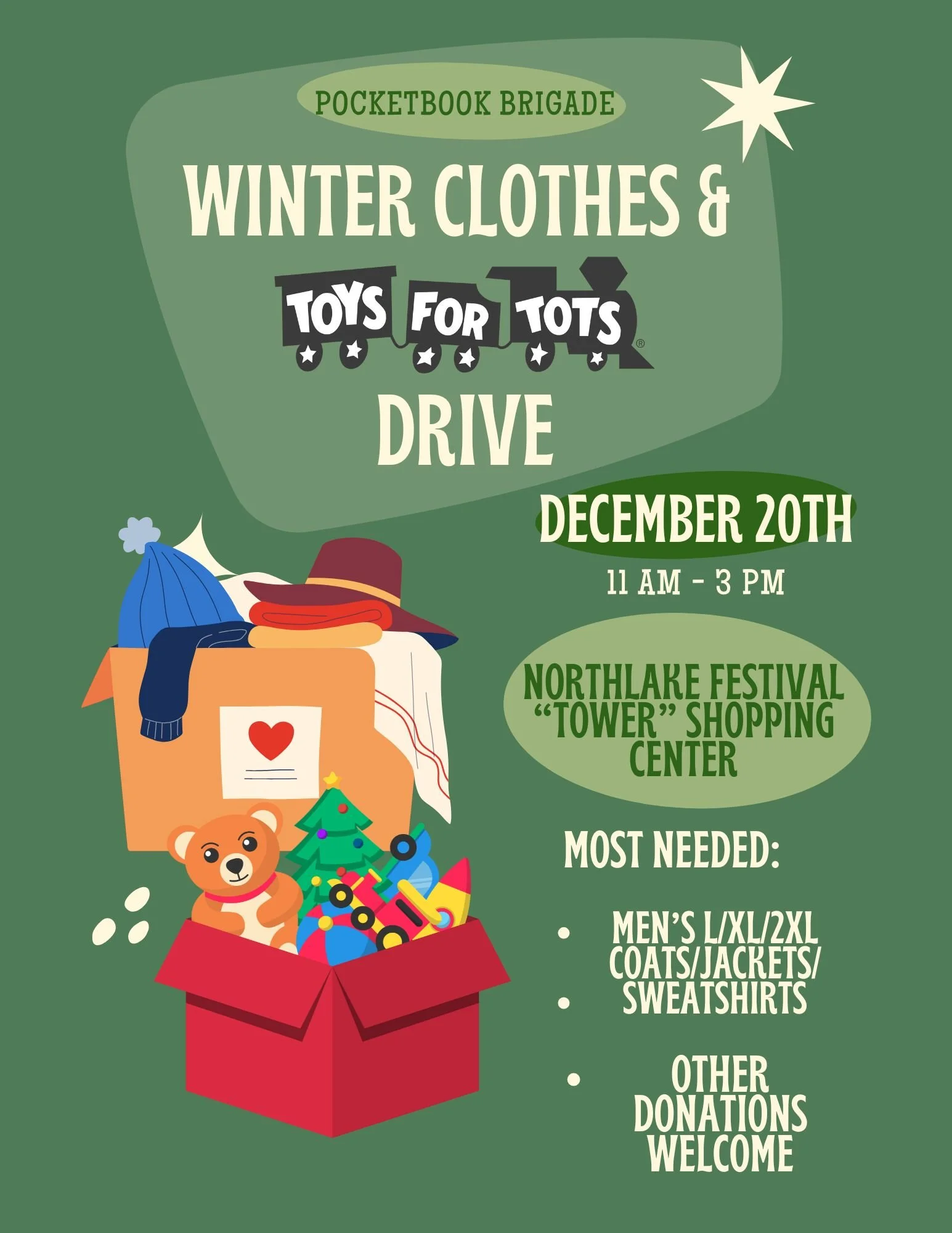 Winter Clothing and Toys for Toys Collection Event 