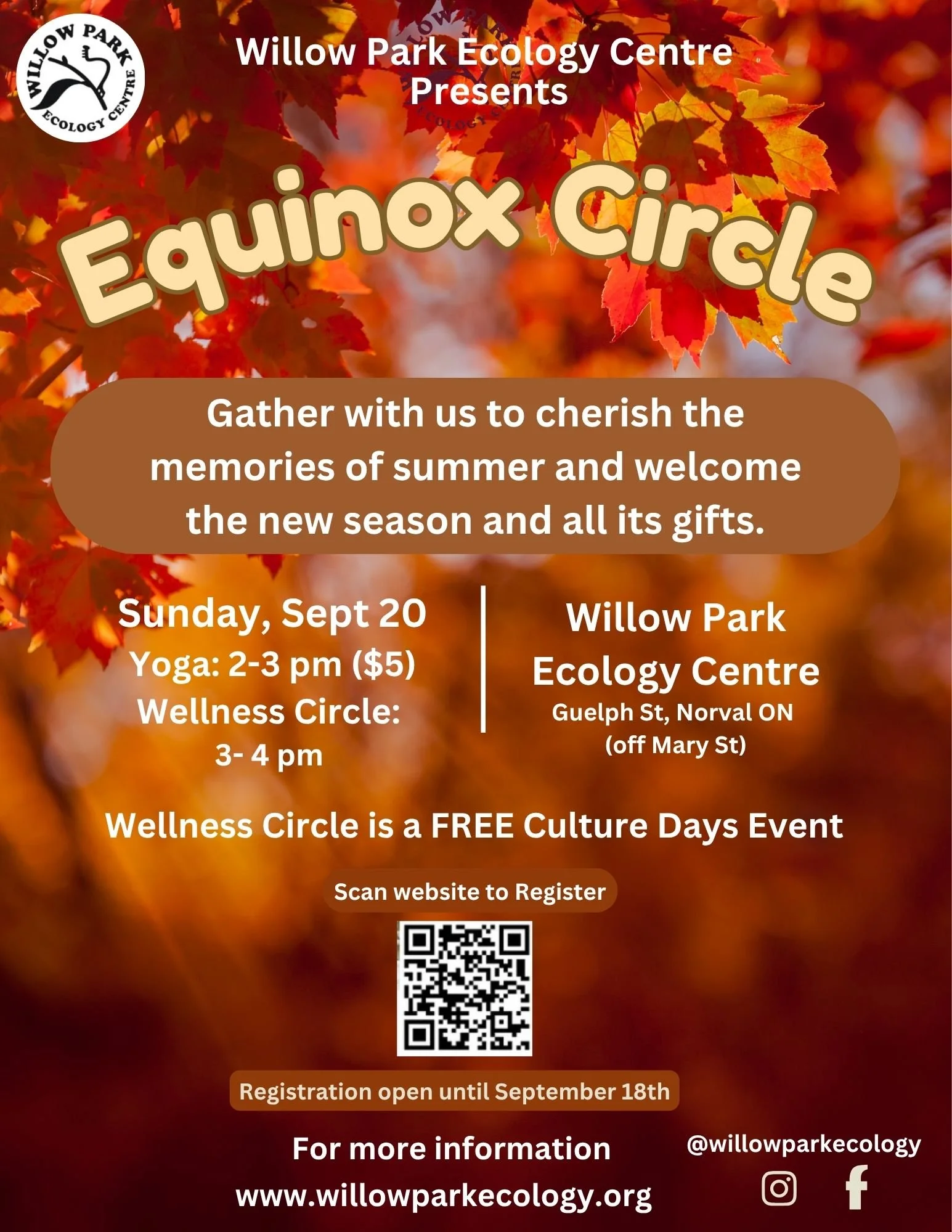 Equinox Wellness Circle: Culture Days Free event