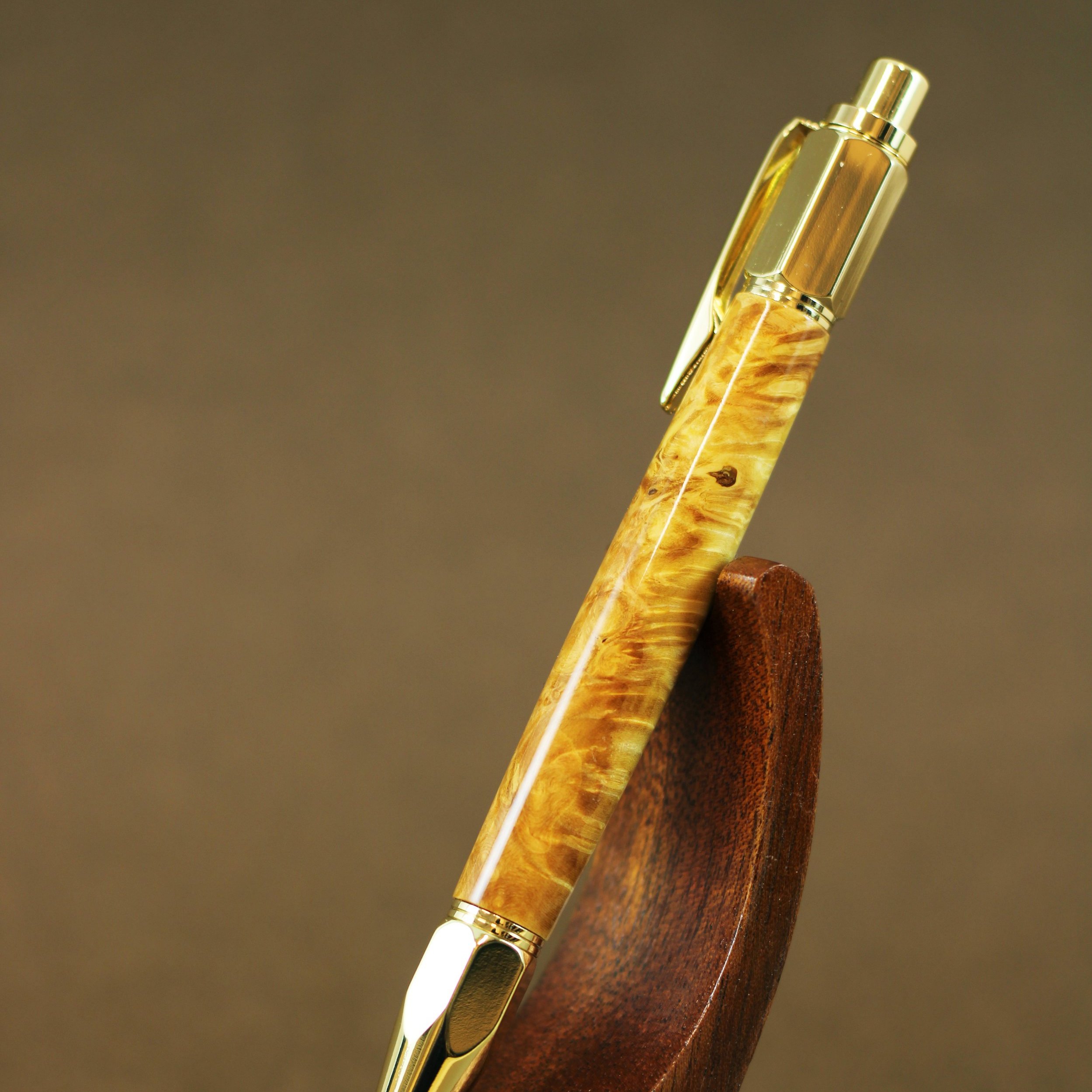 Box Elder Burl Vertex Click Pen