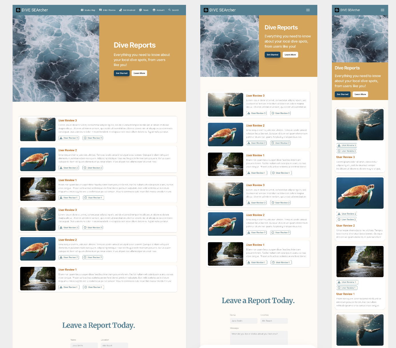 At the client’s request, I integrated a Typeform at the bottom of the page to collect new reviews and direct them to his email. This allowed him to filter out spam and ensure all submissions remained respectful and relevant to the program.