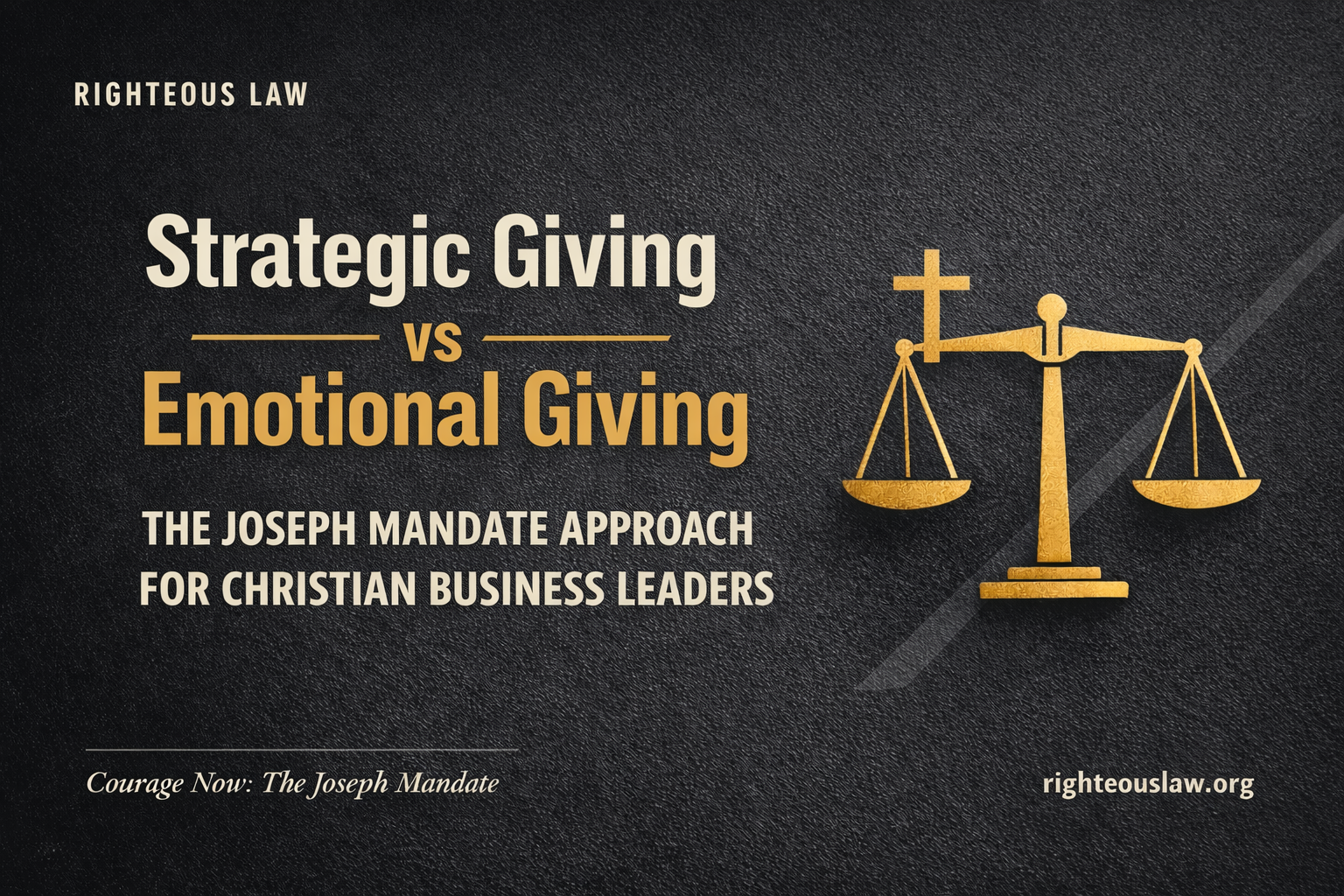 Strategic Giving vs Emotional Giving: The Joseph Mandate Approach for Christian Business Leaders