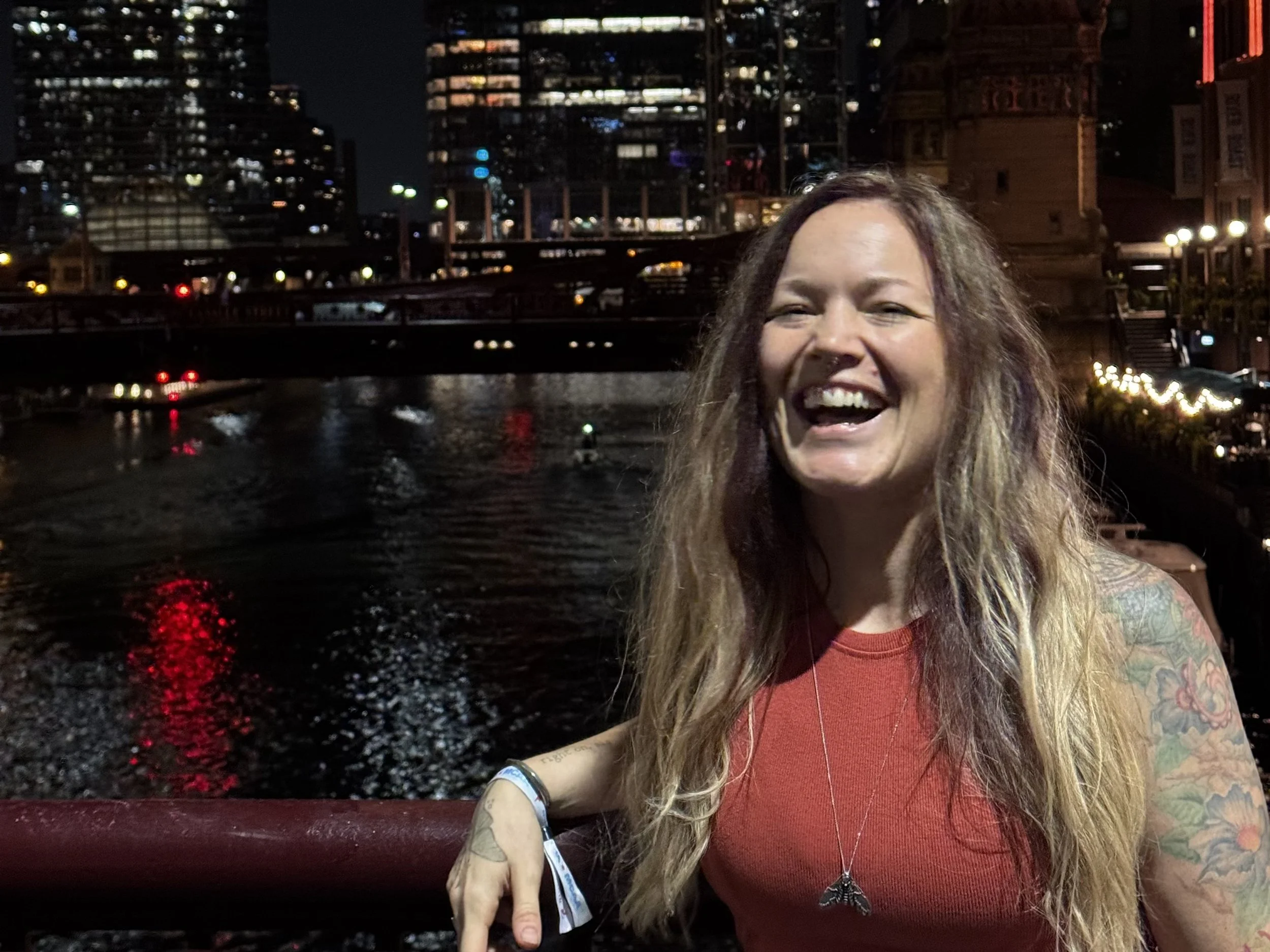 Nicole Laughing in Chicago