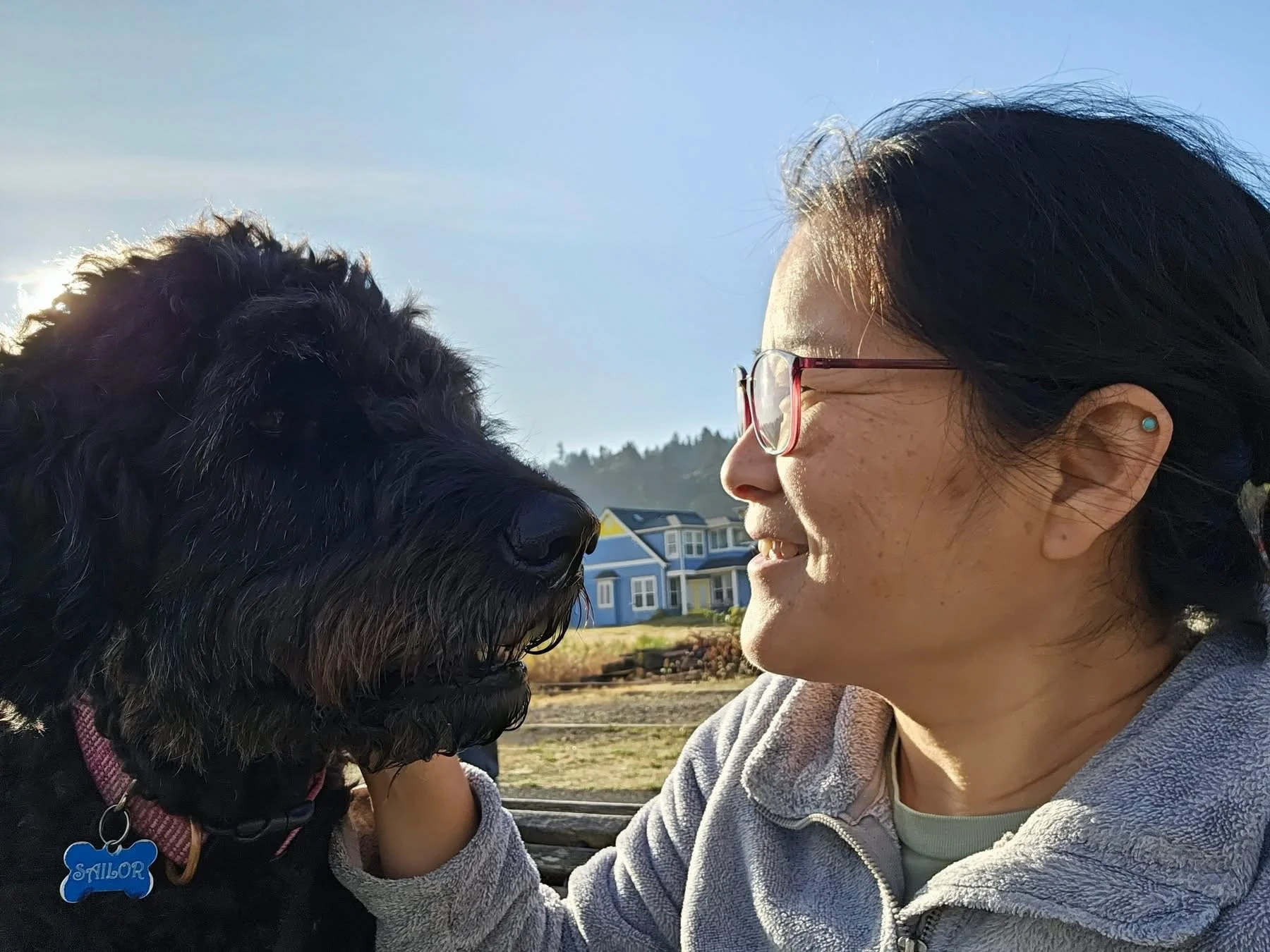 Robin with her doggy
