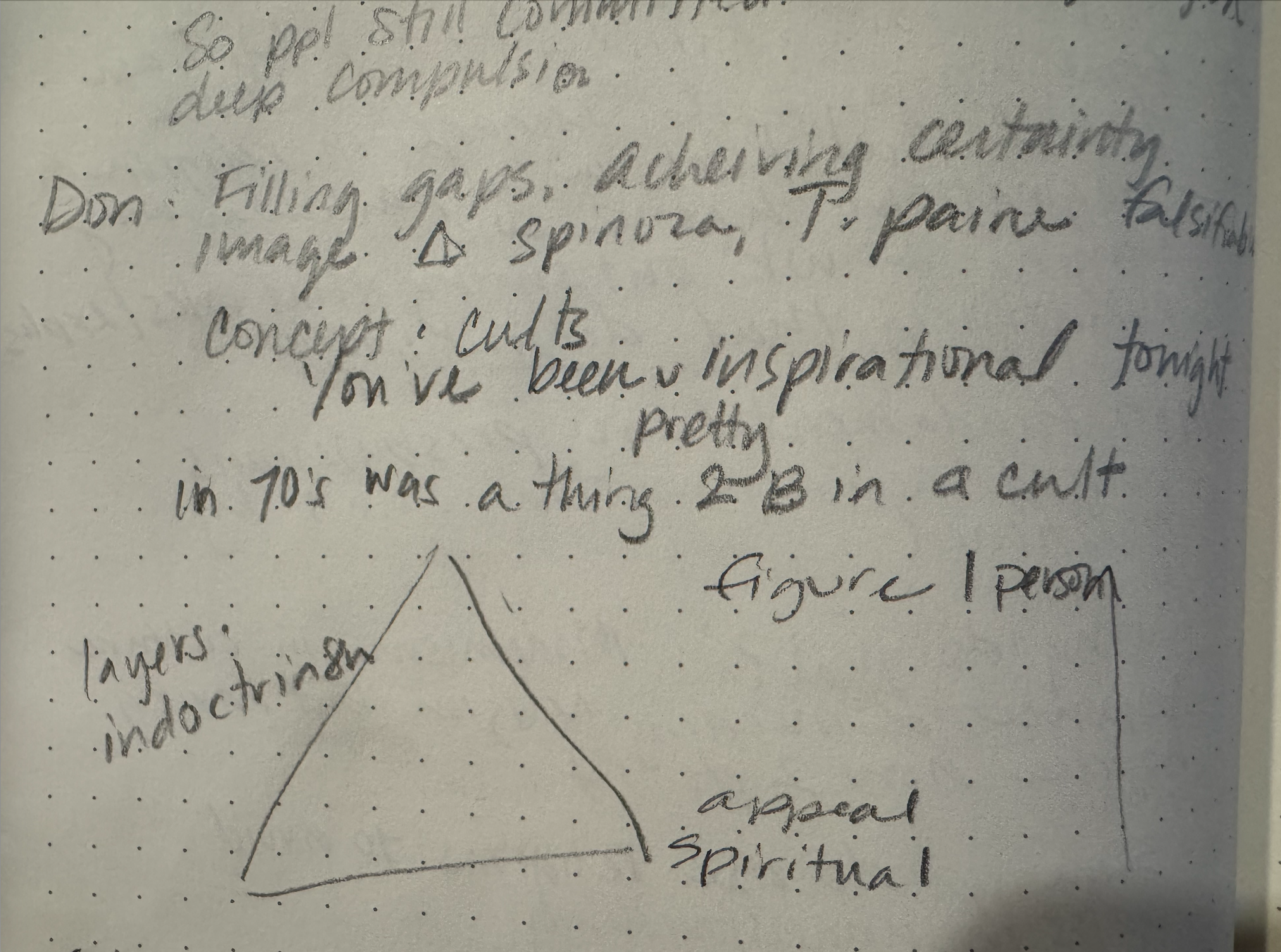 Gad's notes on Don't idea of the pyramid of cults