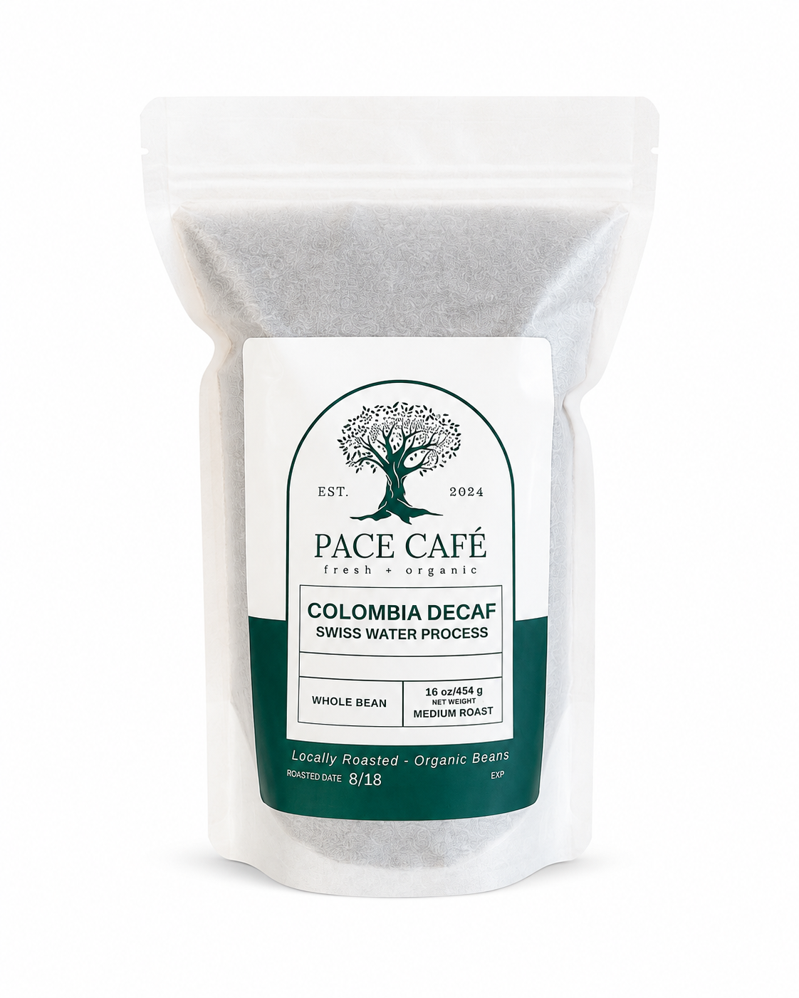 DECAF - Colombia: Medium Whole Beans