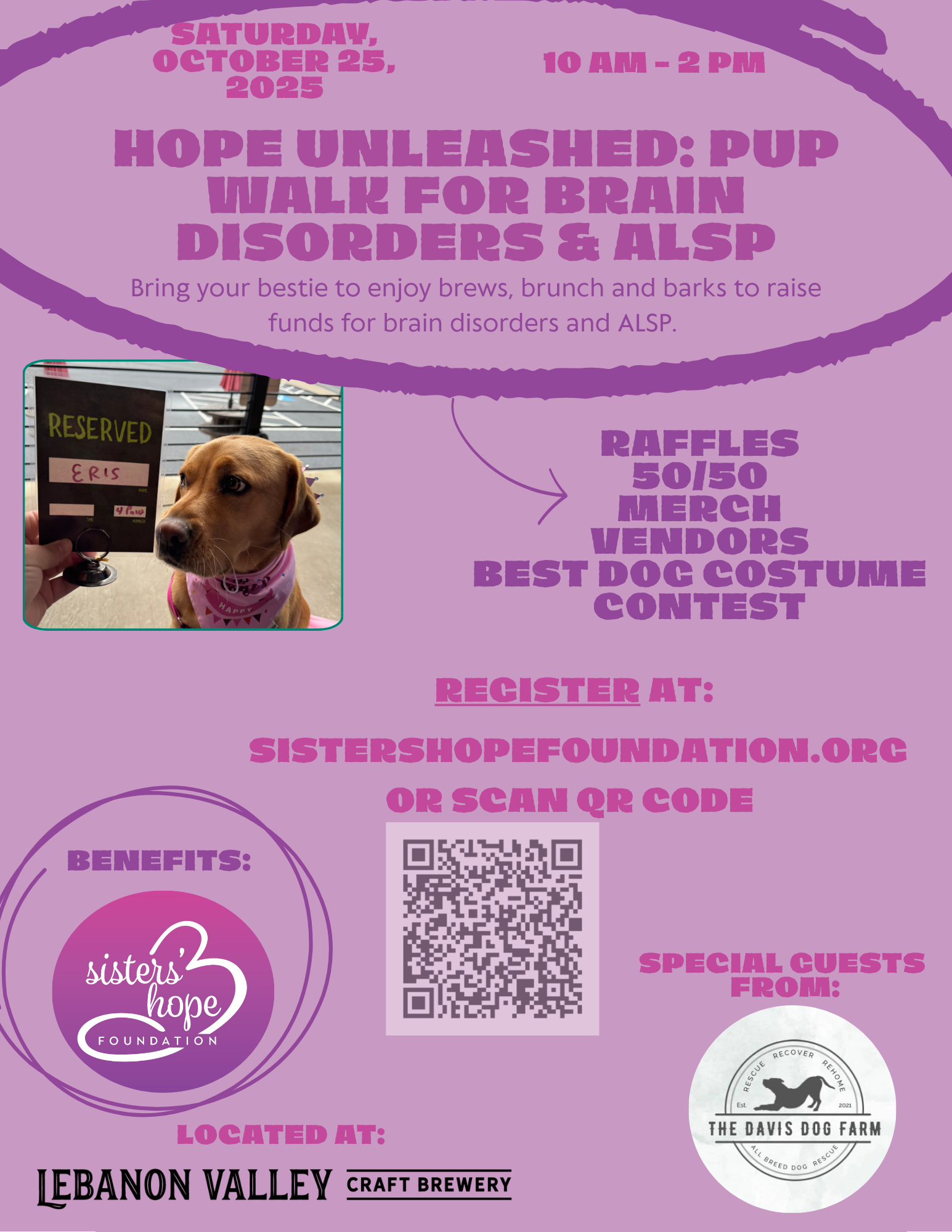 Hope Unleashed: Pup Walk for Brain Disorders & ALSP