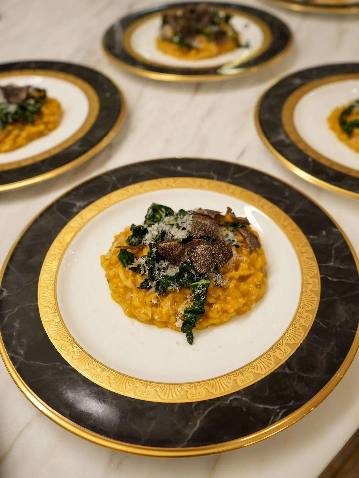 Last night&rsquo;s winter menu, focused on seasonality, texture, and balance 

Kabocha squash risotto, slowly cooked and finished by folding in locally sourced roasted kabocha, with kale, sage, black truffle, and Parmigiano Reggiano.

Pan-seared hali