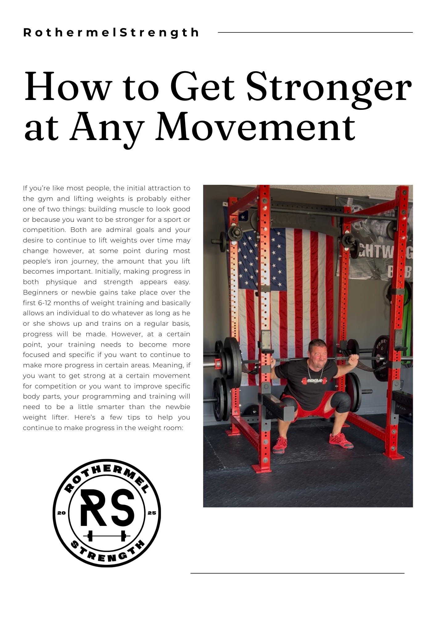 How to Get Stronger At Any Movement