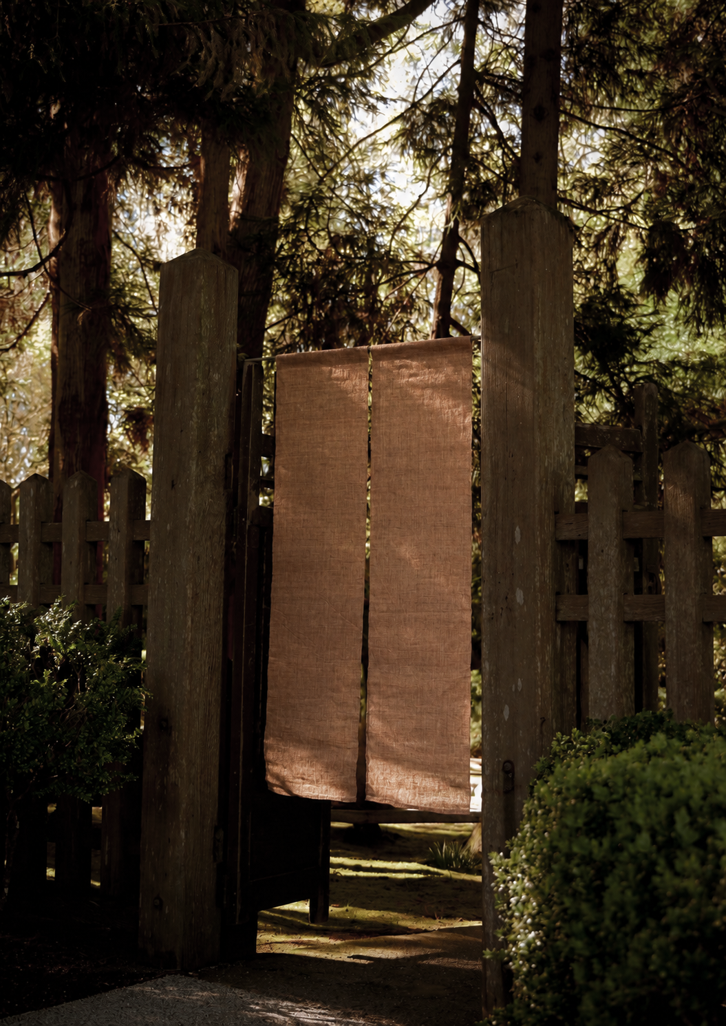 Hand-woven Ramie Noren Curtain - Plant Dyed with Dye Yam