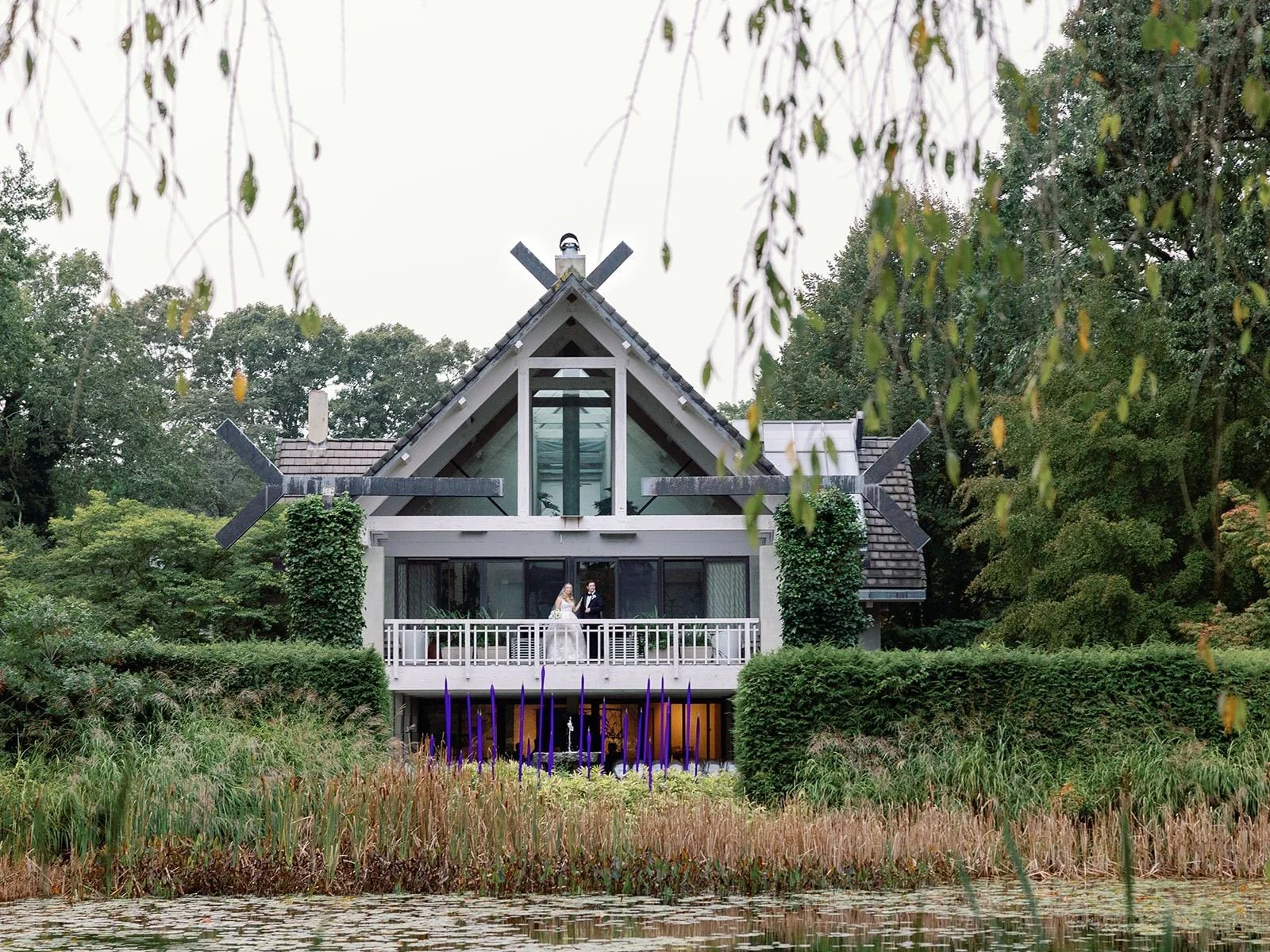 Hedges, Bamboo and a Tent in the Trees: LongHouse Reserve Wedding Field Notes