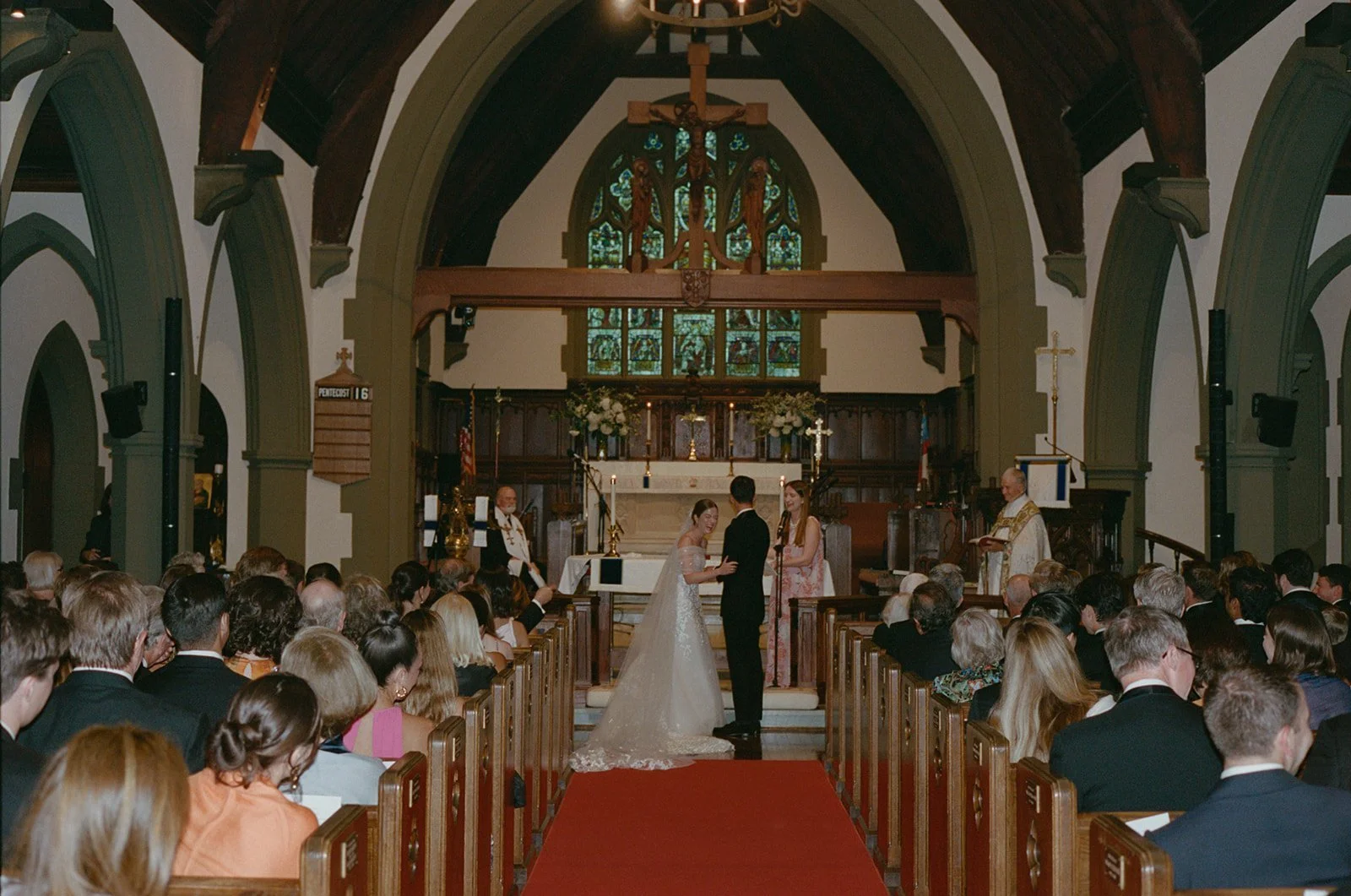 Wide view of the ceremony from the back of St. Luke's Episcopal Church