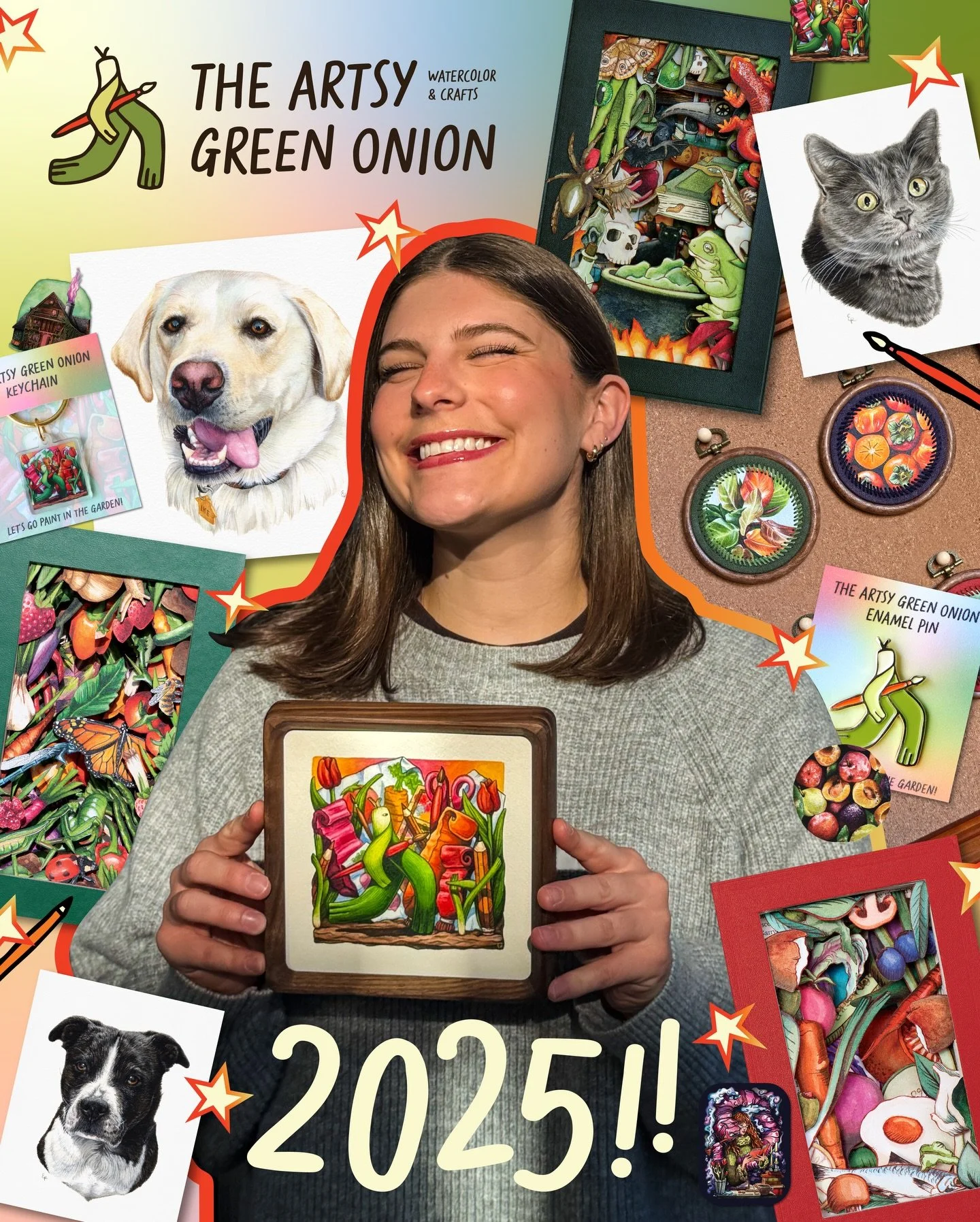 A year to be proud of! ✨

Thanks to everyone who supported me throughout 2025! I&rsquo;m excited for another year of pets, crafts, and green onions!