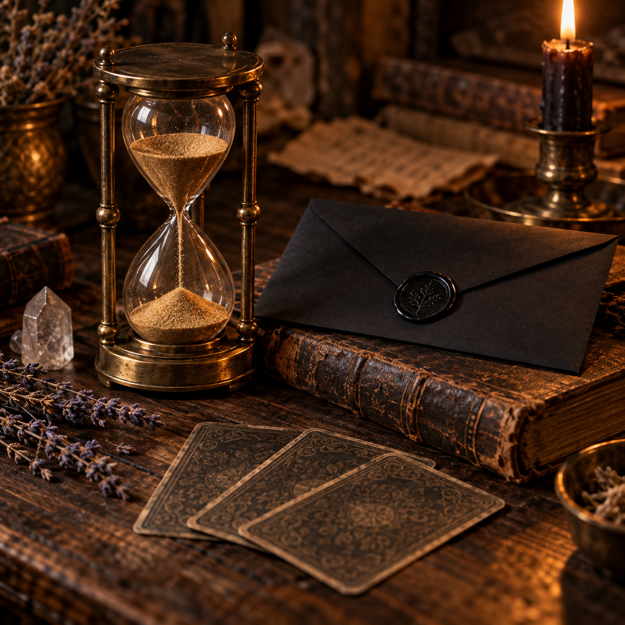Sealed tarot reading with hourglass.png