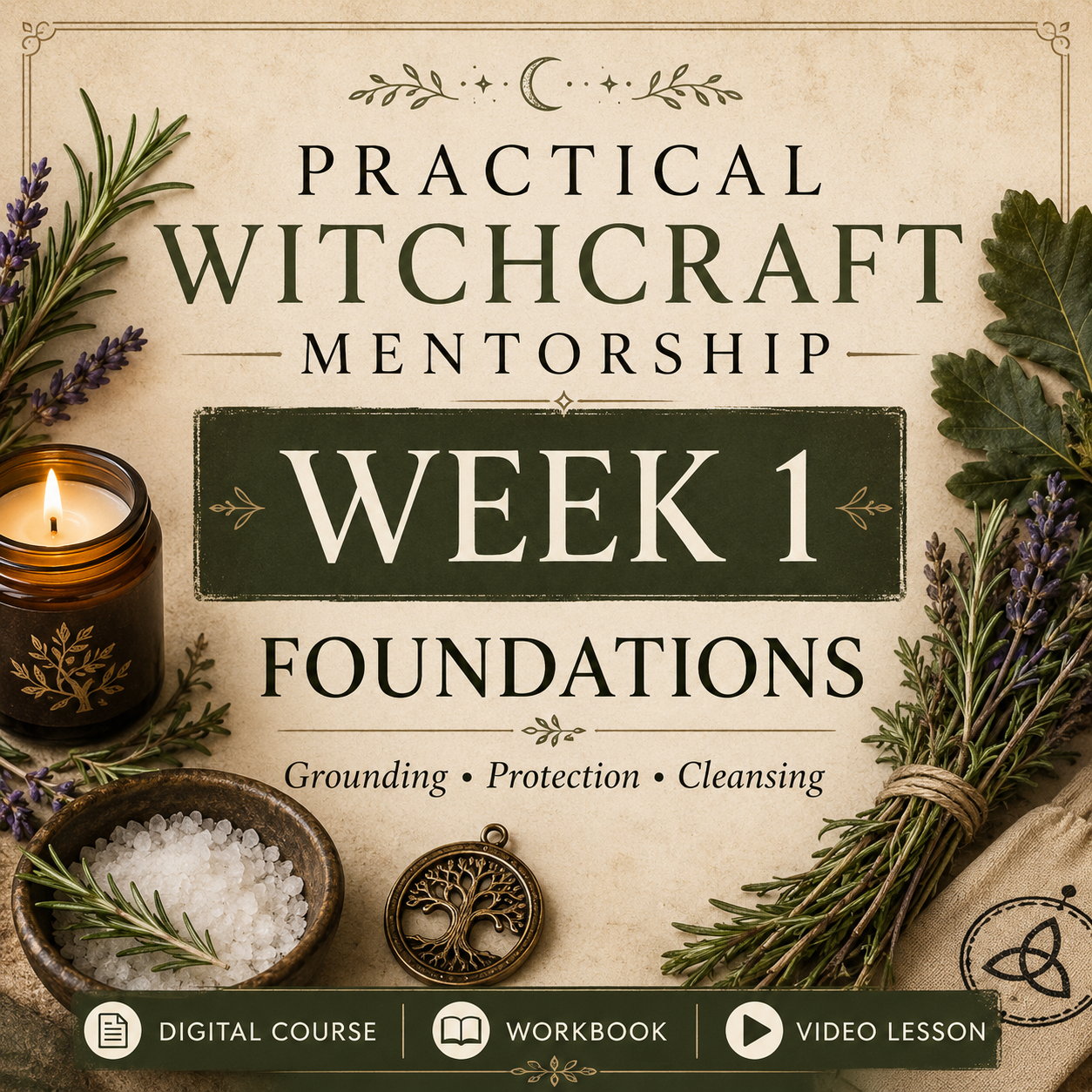 Week 1- Practical Witch Mentorship Course- Instant Digital Download