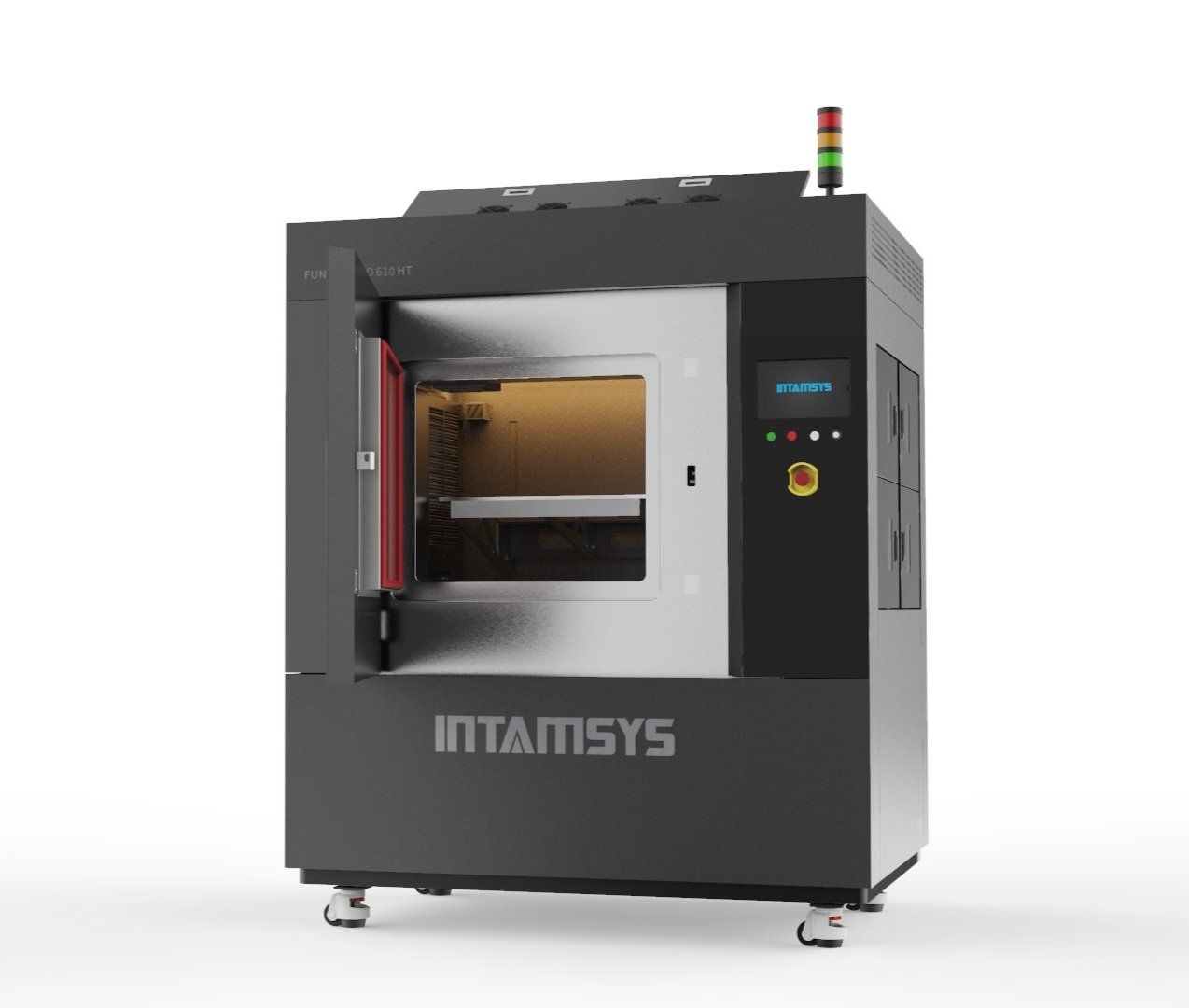 Large-format FDM/FFF 3D printer with dual 500℃ nozzles, 300℃ heated chamber, and support for industrial-grade materials like PEEK, ULTEM™, and PEKK.