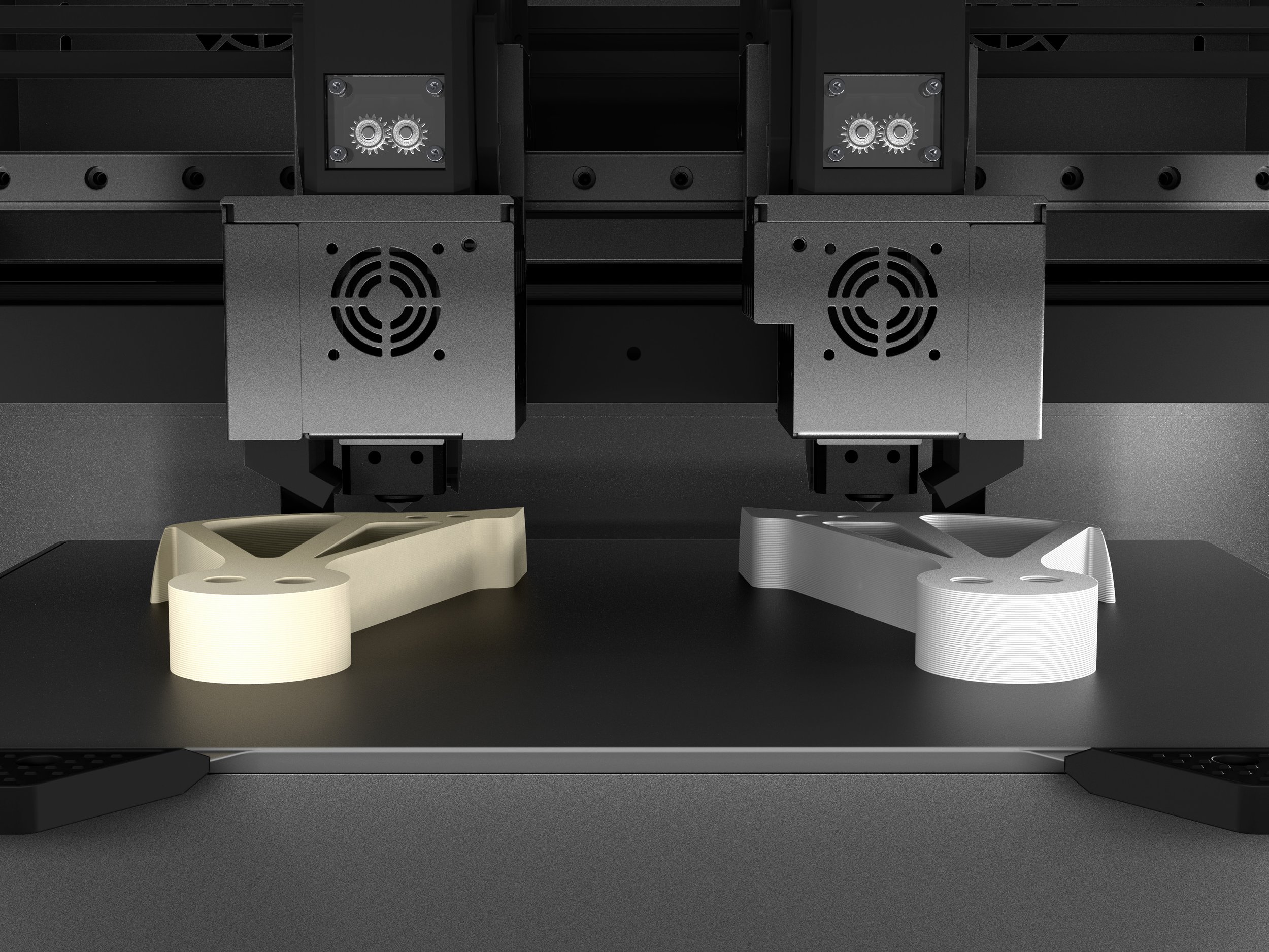 FUNMAT PRO 310 NEO FFF 3D printer. Dual nozzle, IDEX, automatic leveling. 29 engineering materials.