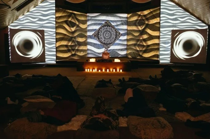 The power of synchronicity. Our temple is where sound, art and human connection become medicine. A space where we breathe as one.