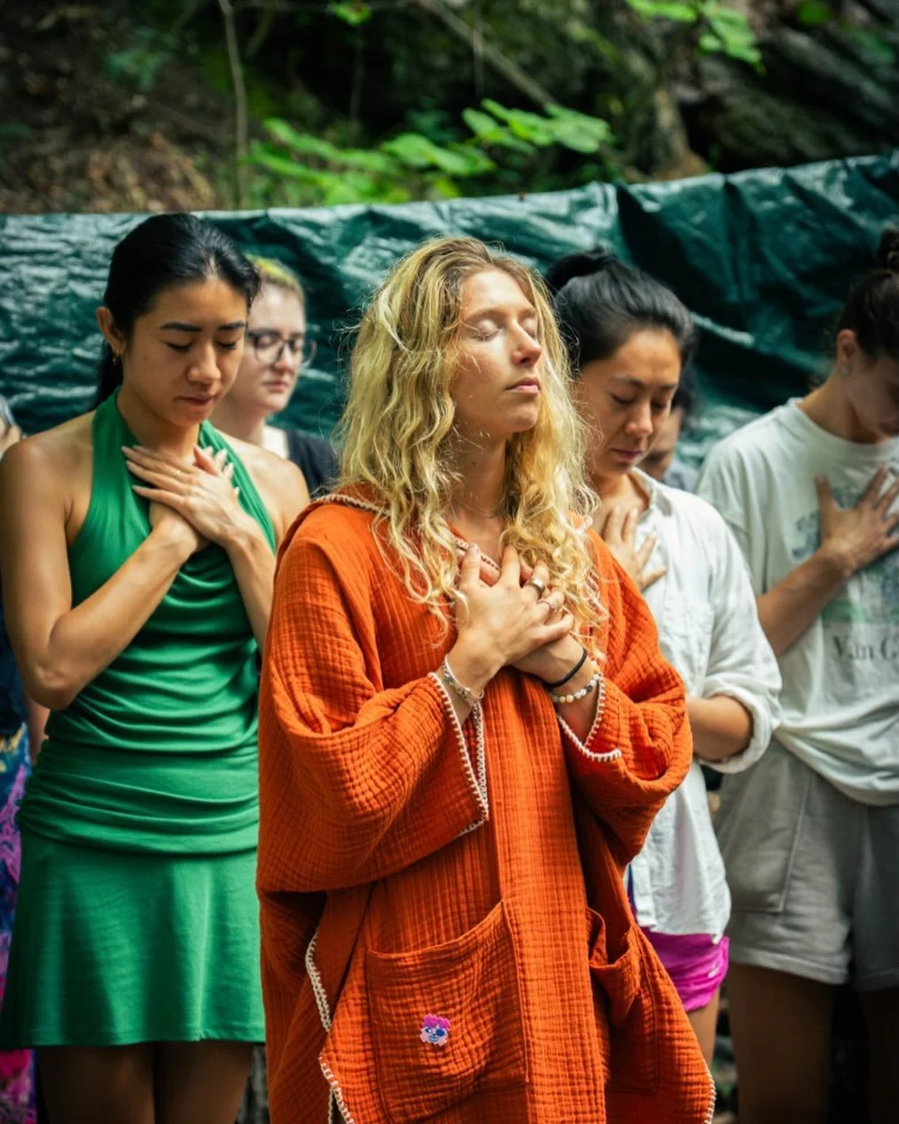 Blessings in all directions, in preparation for the sweat lodge.