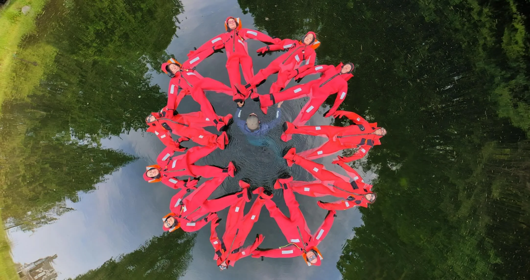 The pond float experience by @be_stillwater returned last weekend at Eduardo Castillo&rsquo;s Threshold experience at The Thyme. Suspended in nature, as seen from above, we became one. 

📸 @mattemmi