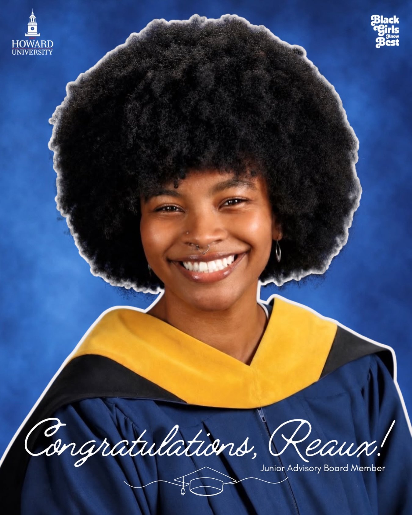 Congratulations to our beloved, Reaux Peters-Roussell! 

She&rsquo;s *officially* a graduate of Howard University where she has earned her Bachelors of Science in Psychology with a minor in sociology (4.0 GPA). 

She crosses the stage today and we ar