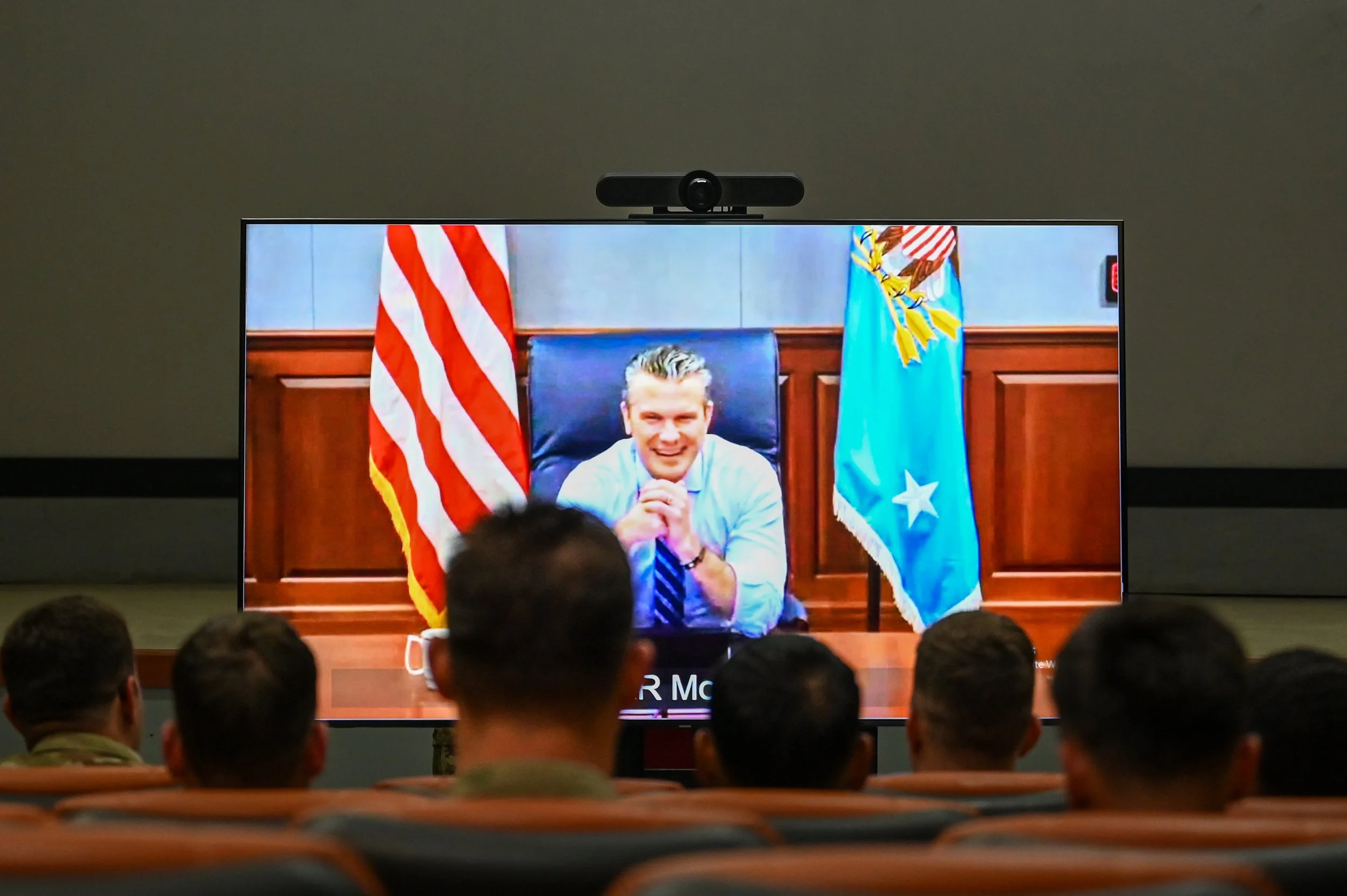 Raider Soldiers Join Secretary of War for Early Morning Morale Call