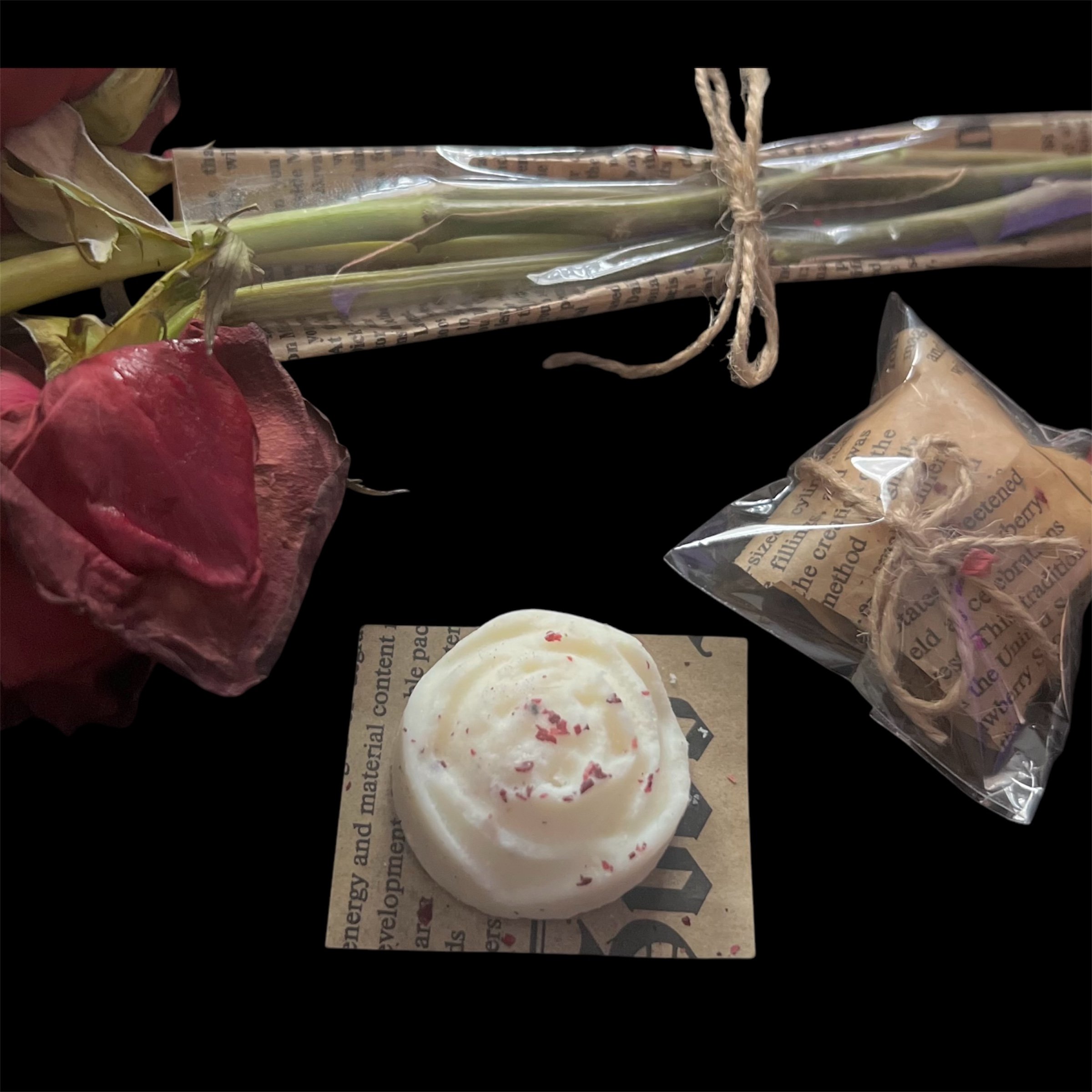 rose petal wax melts.