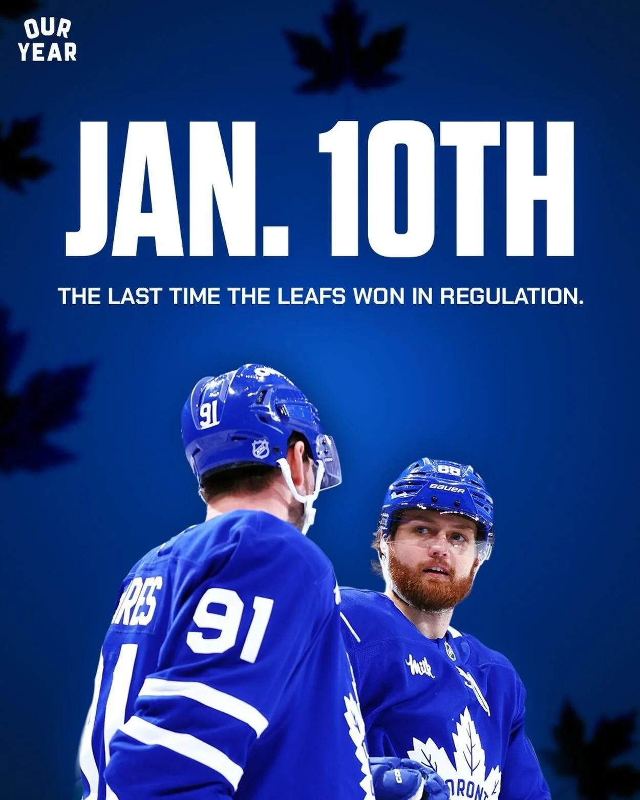 Remember that one Saturday night when the Leafs smacked the Canucks 5-0 on Scotiabank? Yeah that was the last time they won in regulation before last night 😬

#torontomapleleafs #leafsnation #ouryear