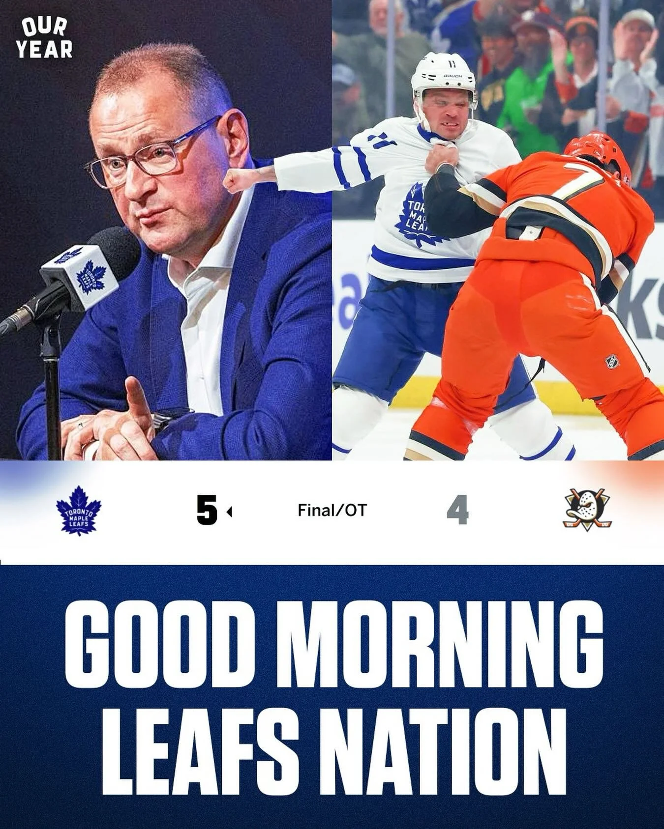 Was an eventful evening for the blue and white

#torontomapleleafs #leafsnation #ouryear