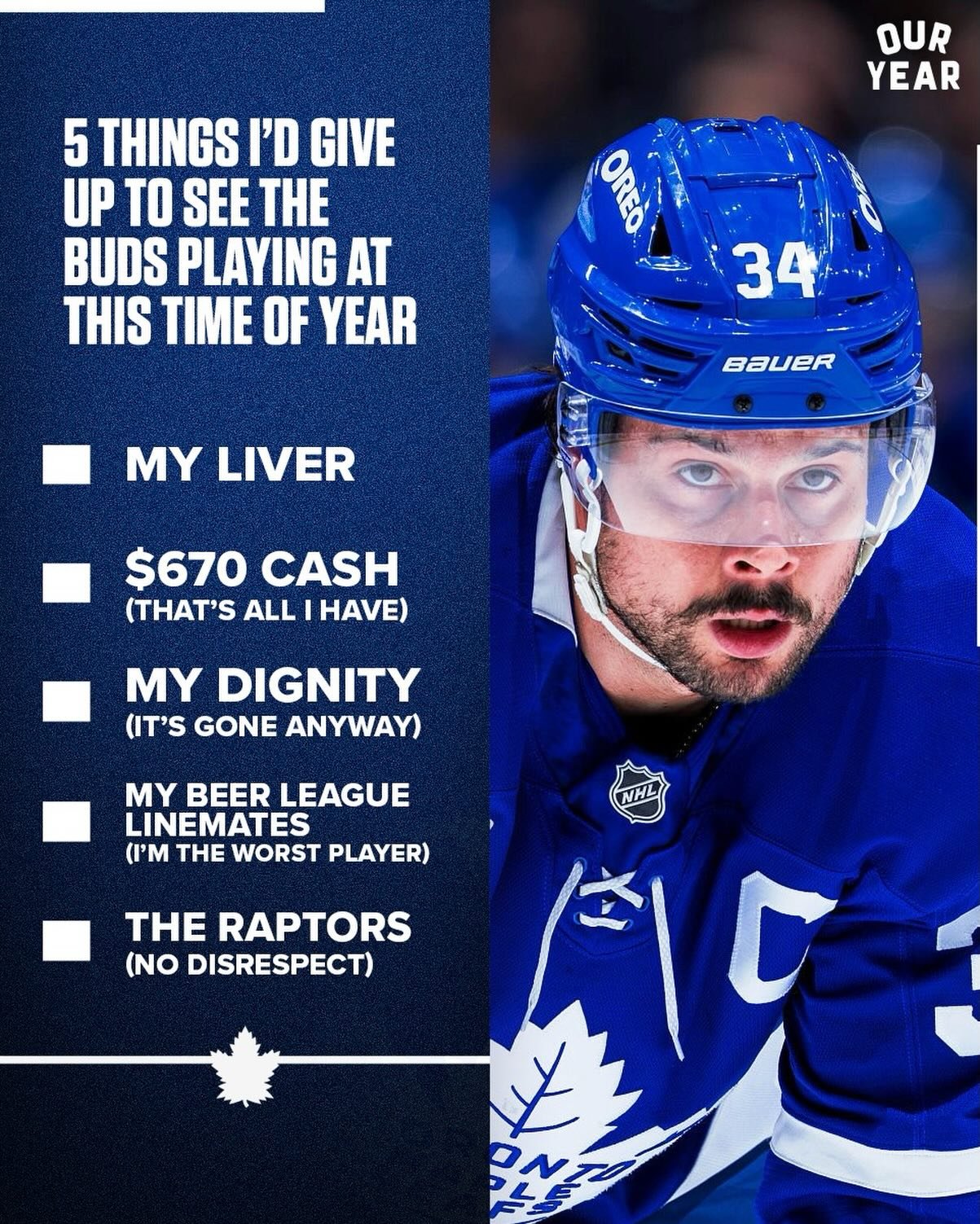 What else would you add?

#torontomapleleafs #leafsnation #ouryear