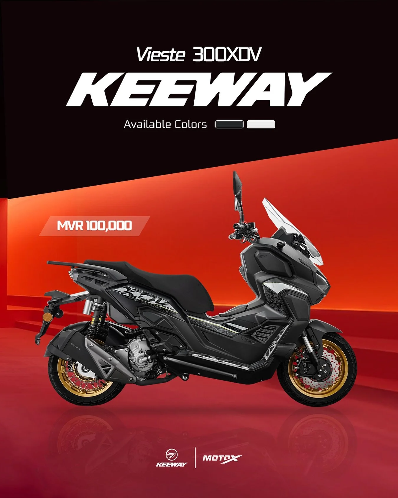 Meet the Keeway Vieste 300XDV &mdash; where power meets polish for MVR 100,000!

DM us or call 📞 7205252

#keewayvieste300xdv #RideInStyle #ModernPerformance #MotoXMaldives #LetsRideTogether