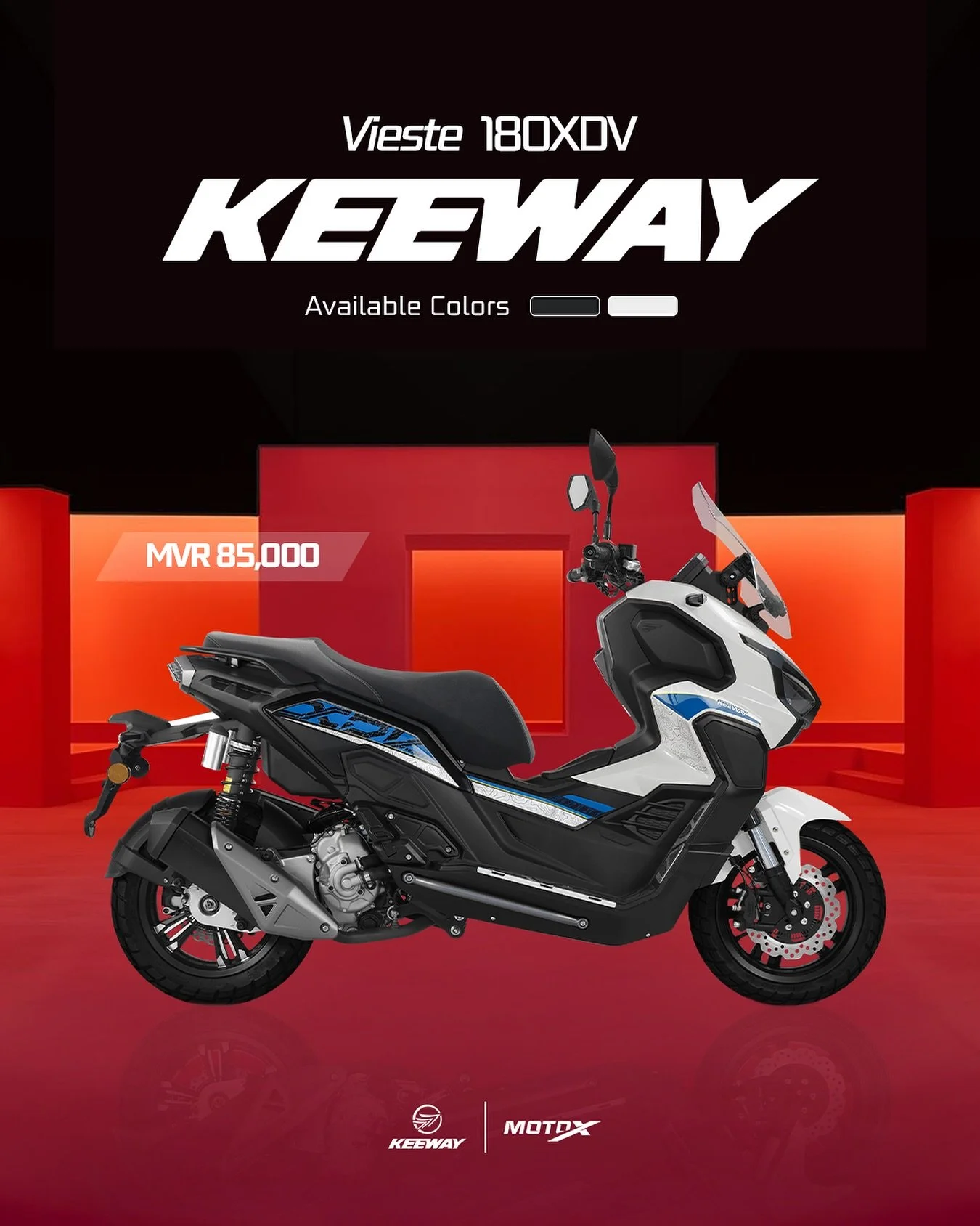 The Keeway Vieste 180XDV &ndash; A premium scooter experience, now yours for just MVR 85,000!

DM us or call 📞 7205252

#KeewayVieste180XDV #UrbanPerformance #ModernClassic #MotoXMaldives #LetsRideTogether