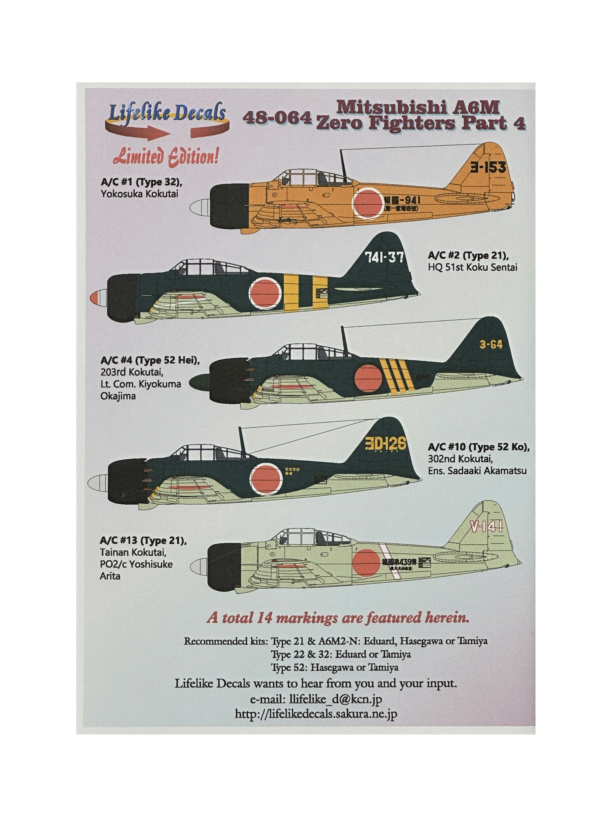 LLD48-064 Mitsubishi A6M Zero Fighters Pt.4