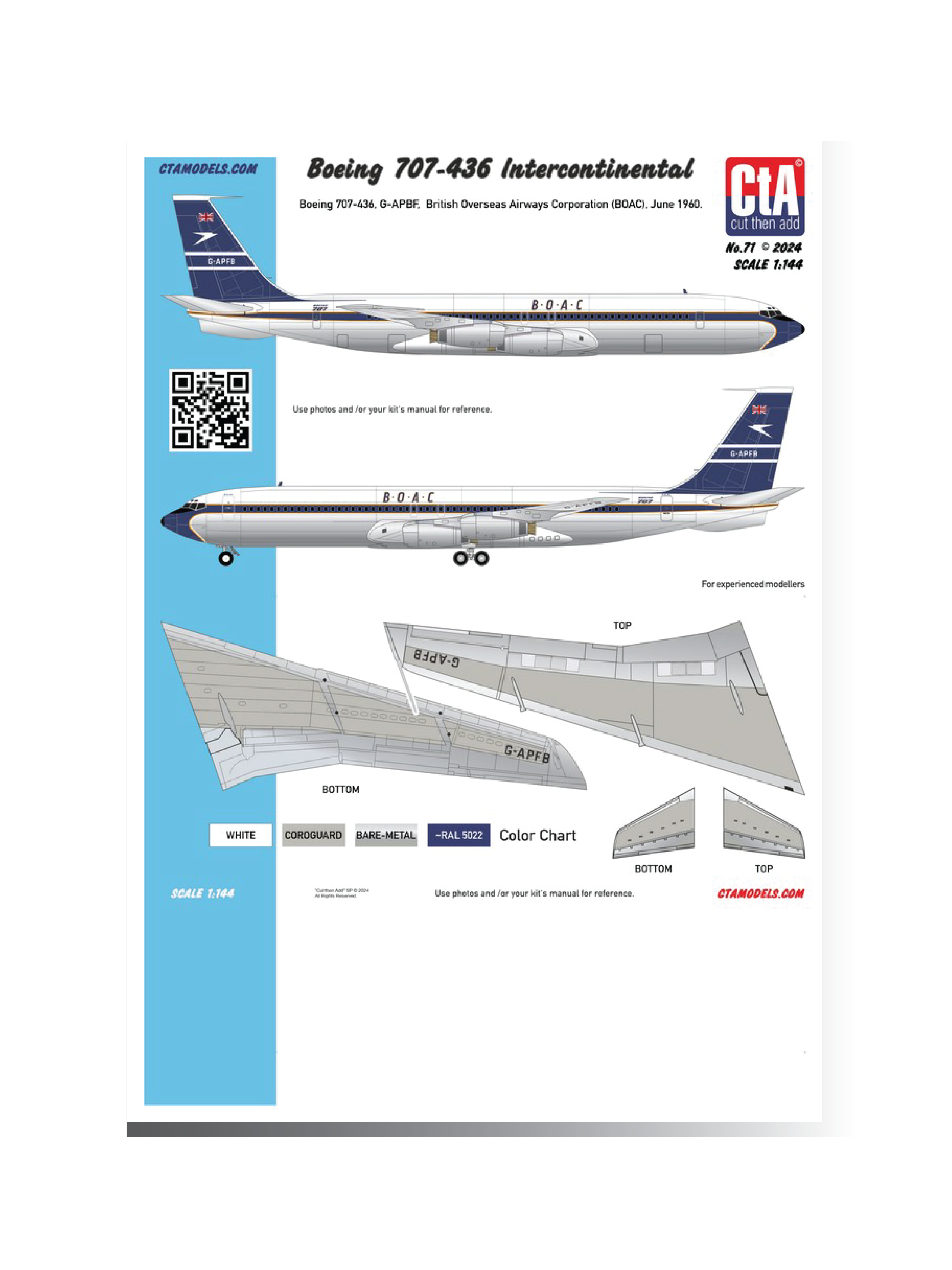 CTA-071 1:144 Boeing 707-436 "BOAC"