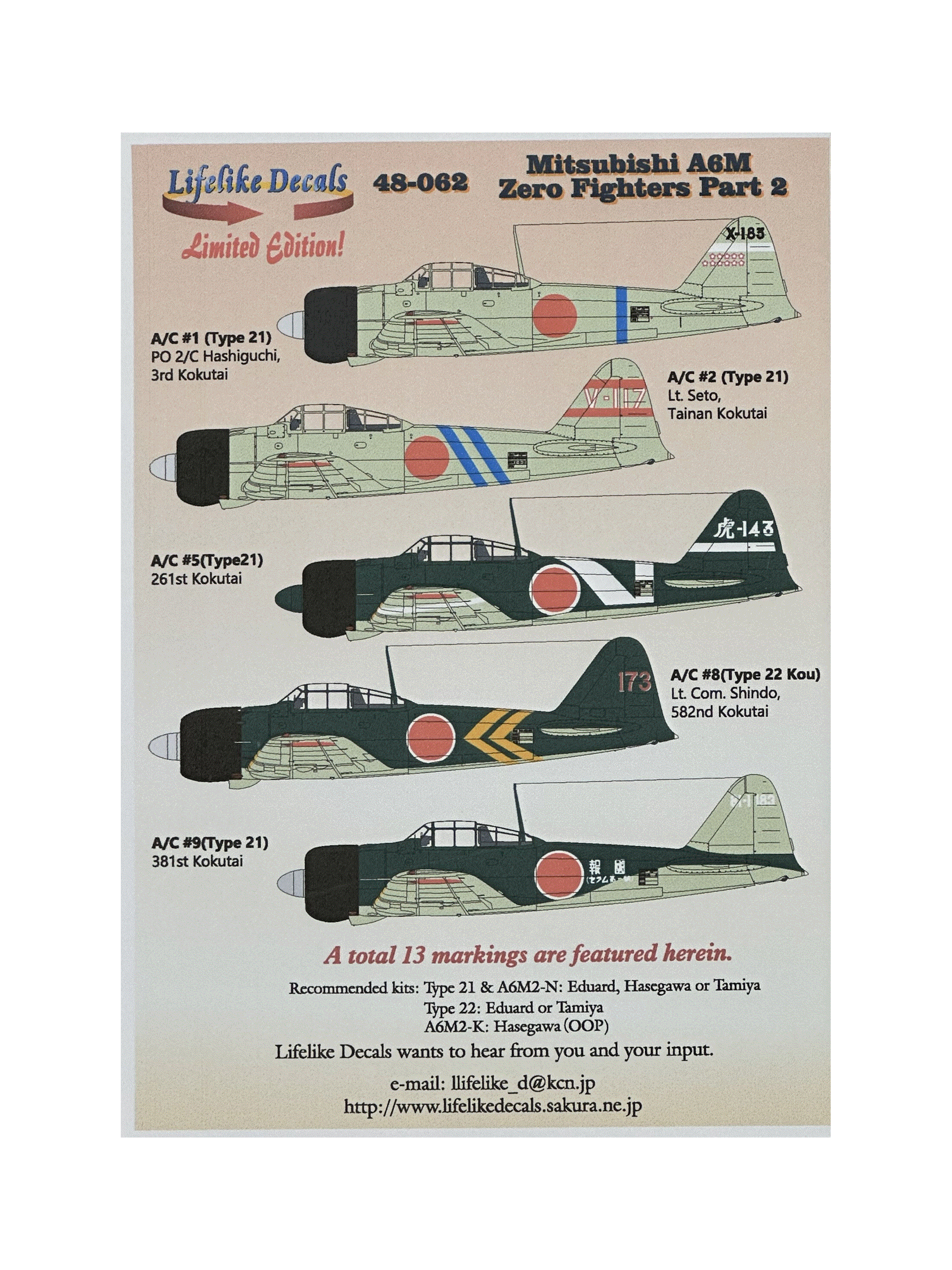 LLD48-062 Mitsubishi A6M Zero Fighters Pt.2