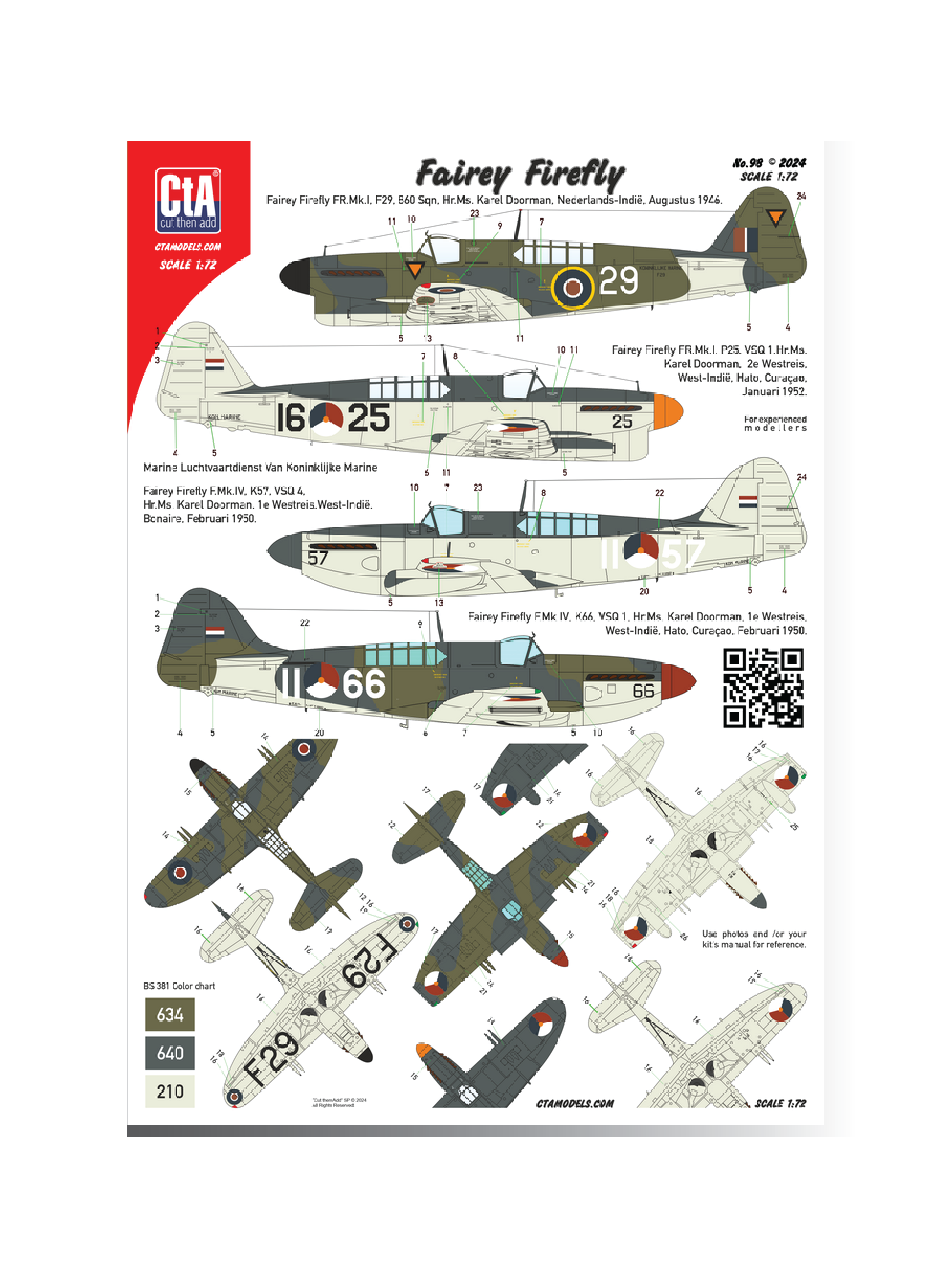 CTA-098 1:72 Fairey Firefly F.Mk.I / F.Mk.IV