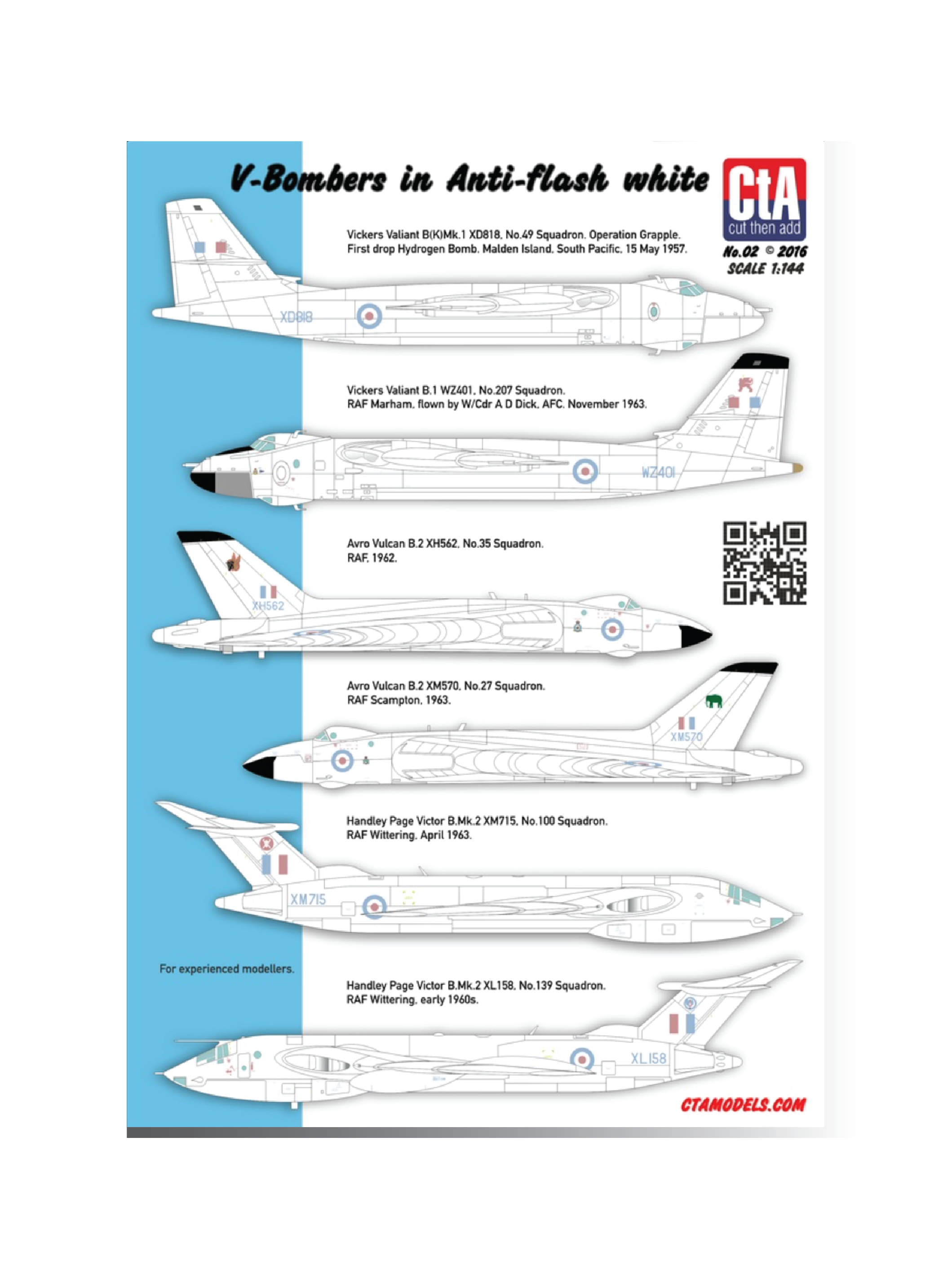 CTA-002 1:144 "V-Bombers in Anti-flash white"