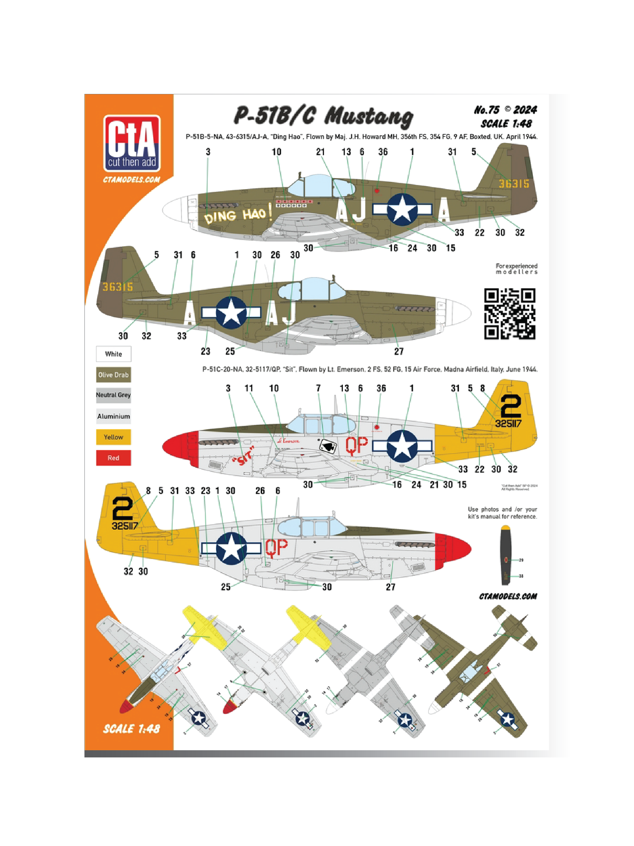 CTA-075 1:48 P-51B/C Mustang