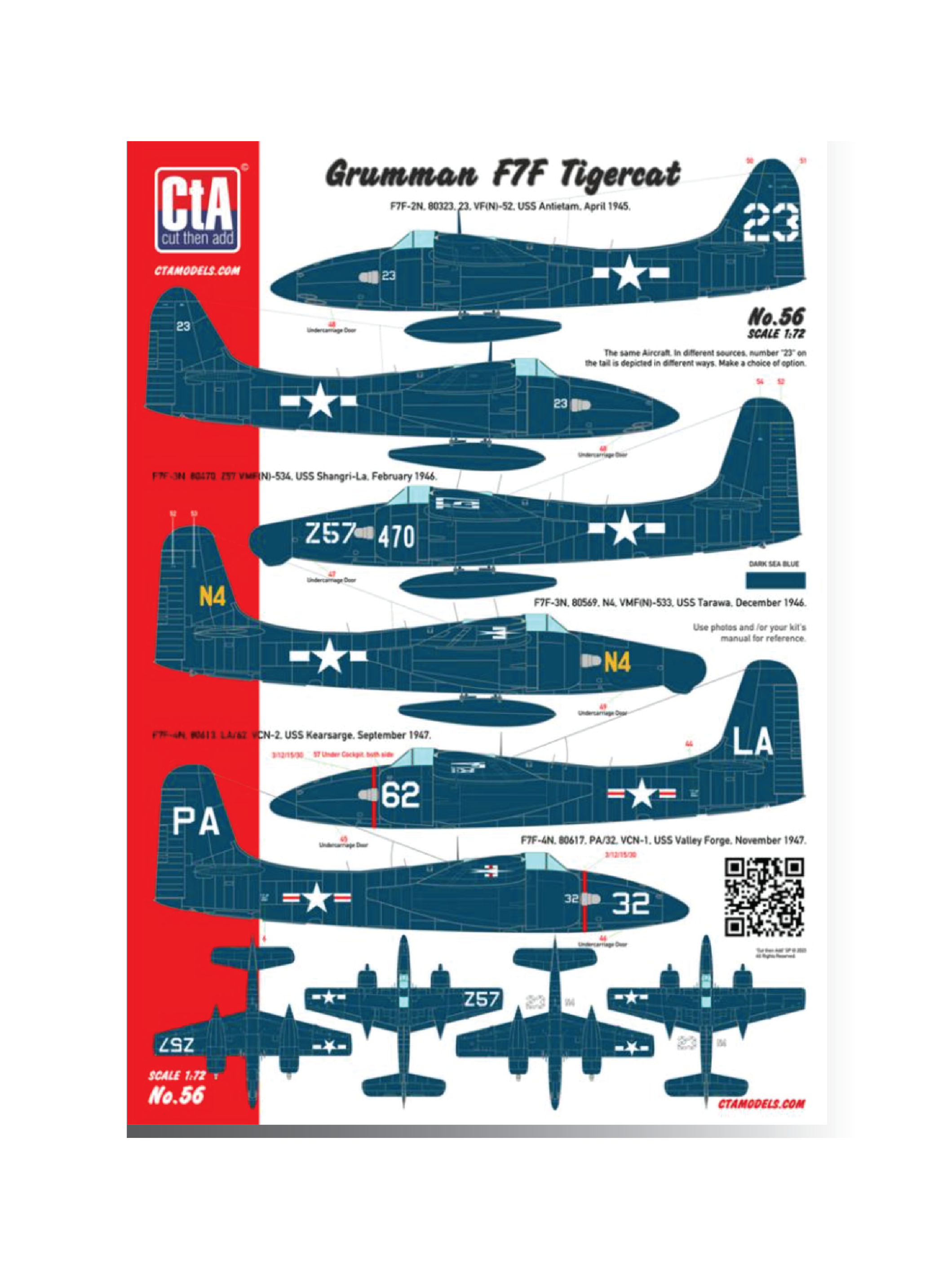 CTA-056 1:72 Grumman F7F Tigercat