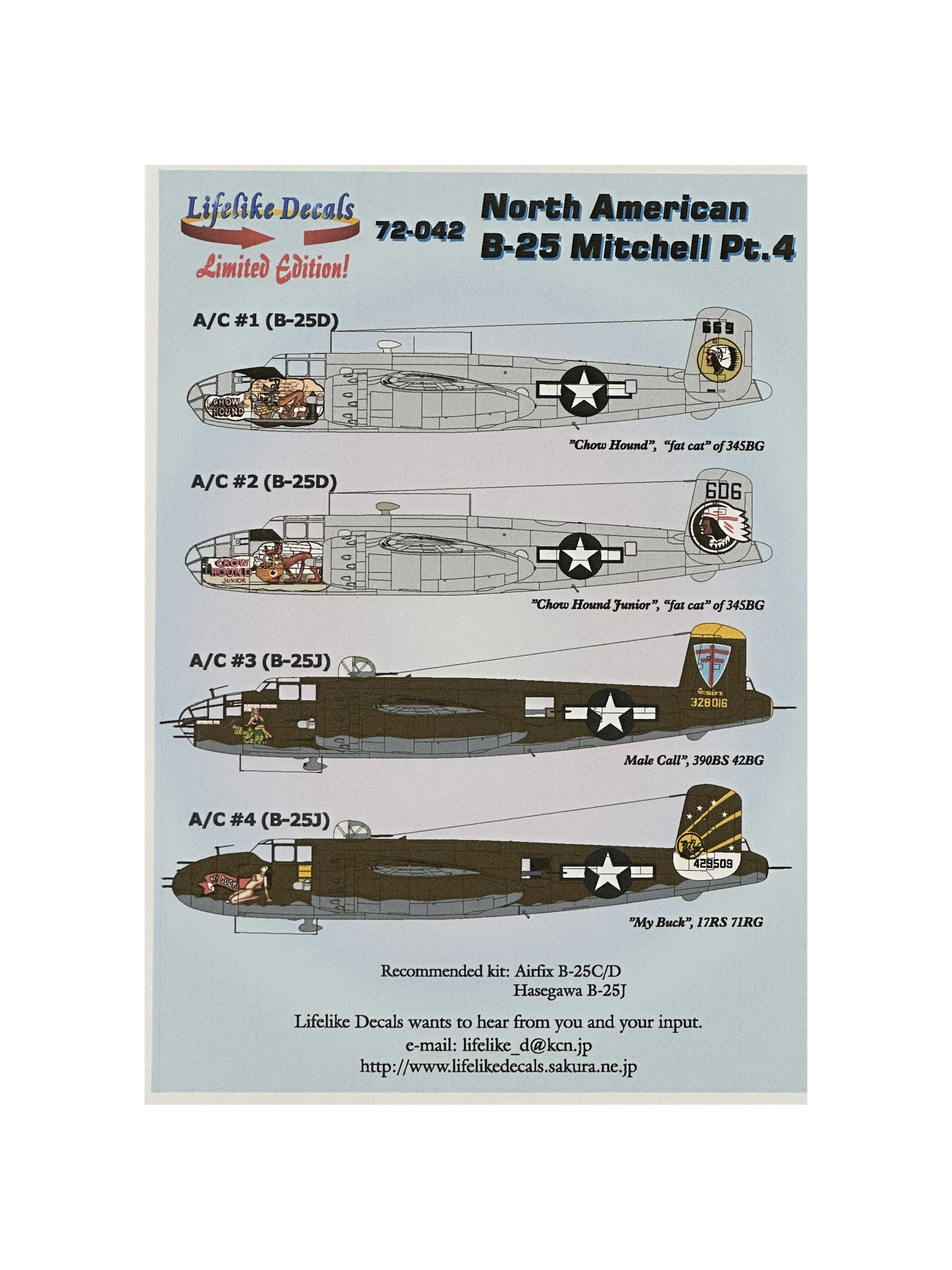 LLD72-042 1:72 North American B-25 Pt.4