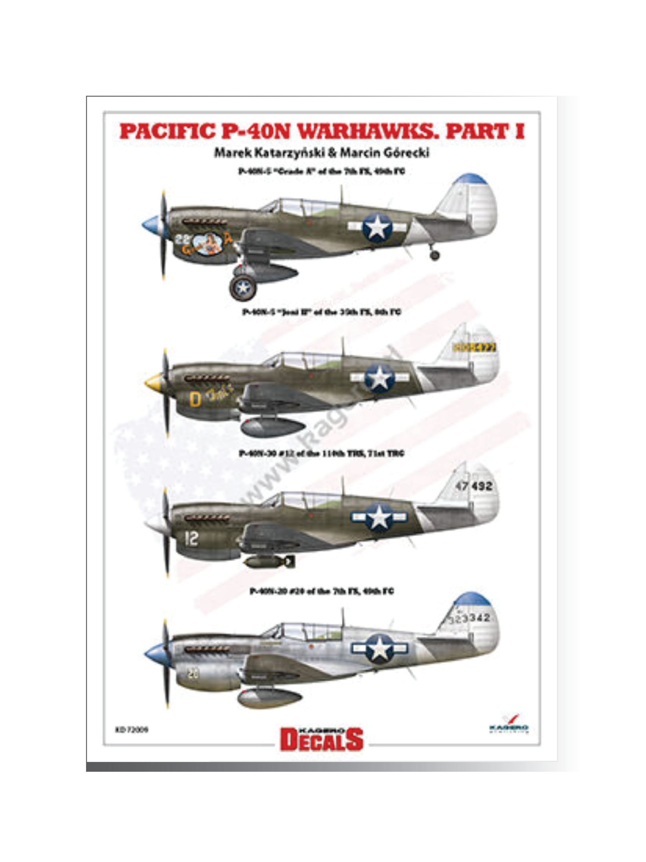 PACIFIC P-40N WARHAWKS. Part I (1:72 Profiles & Decals)