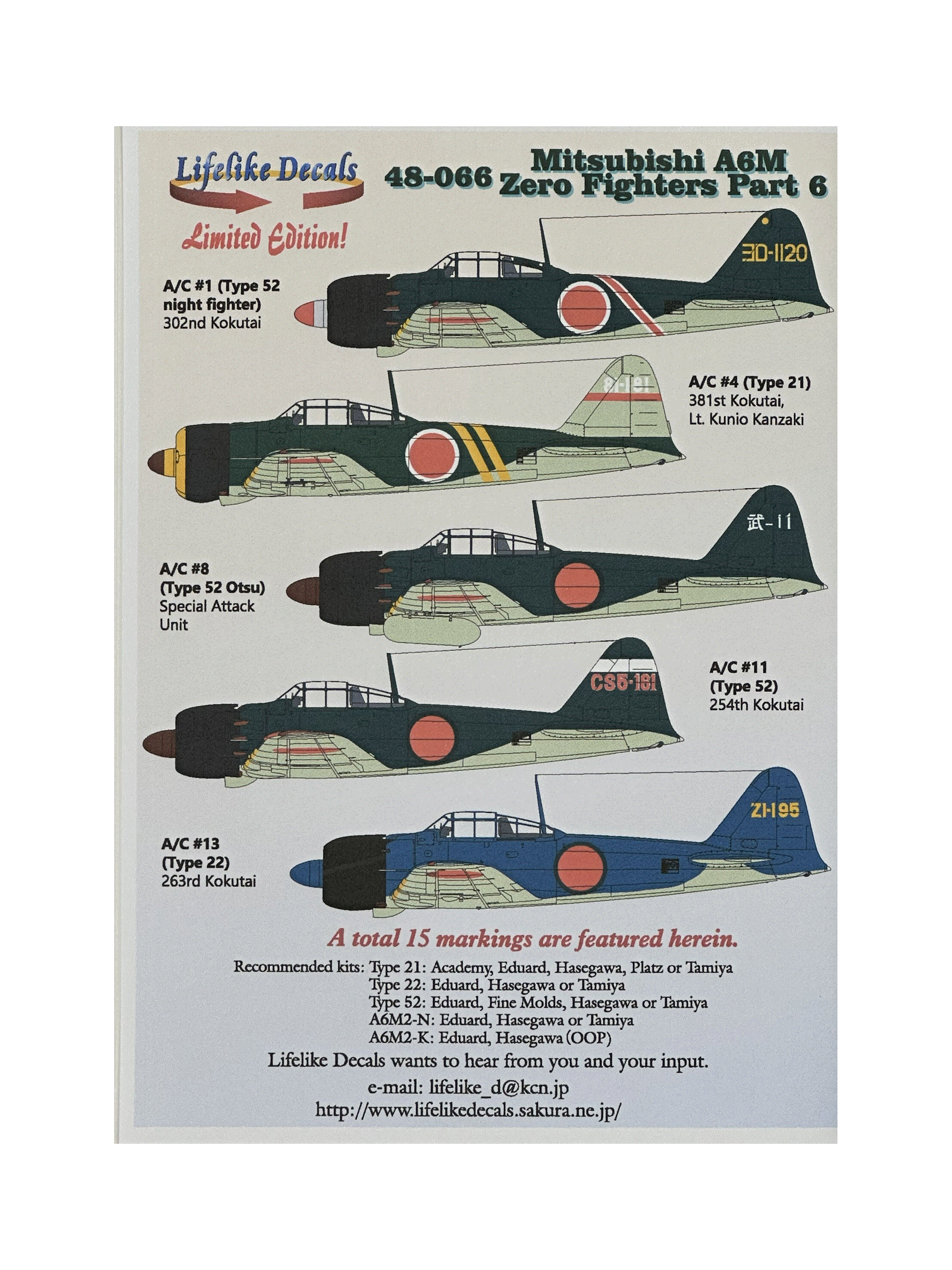 LLD48-066 Mitsubishi A6M Zero Fighters Pt.6