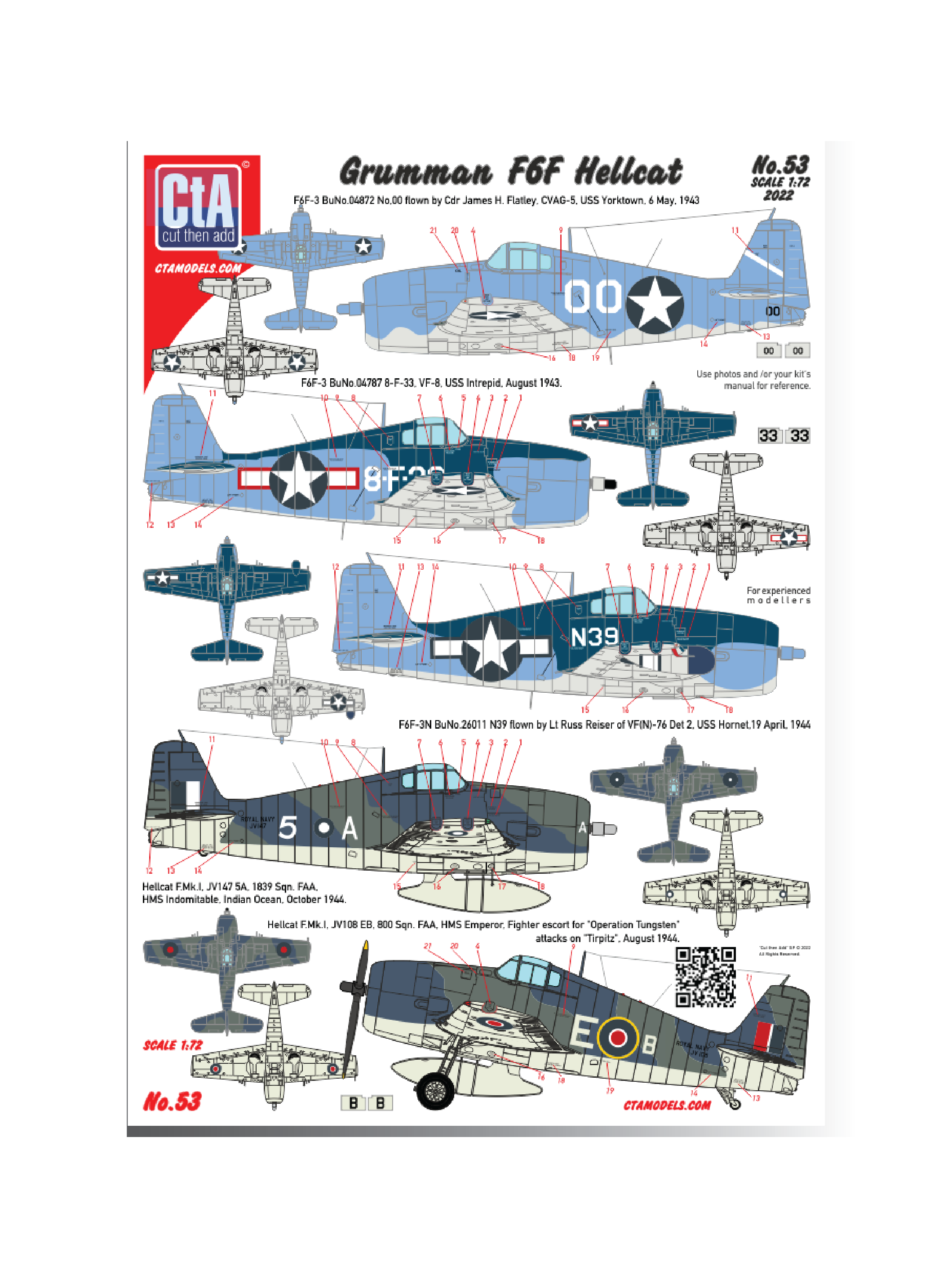 CTA-053 1:72 Grumman F6F Hellcat