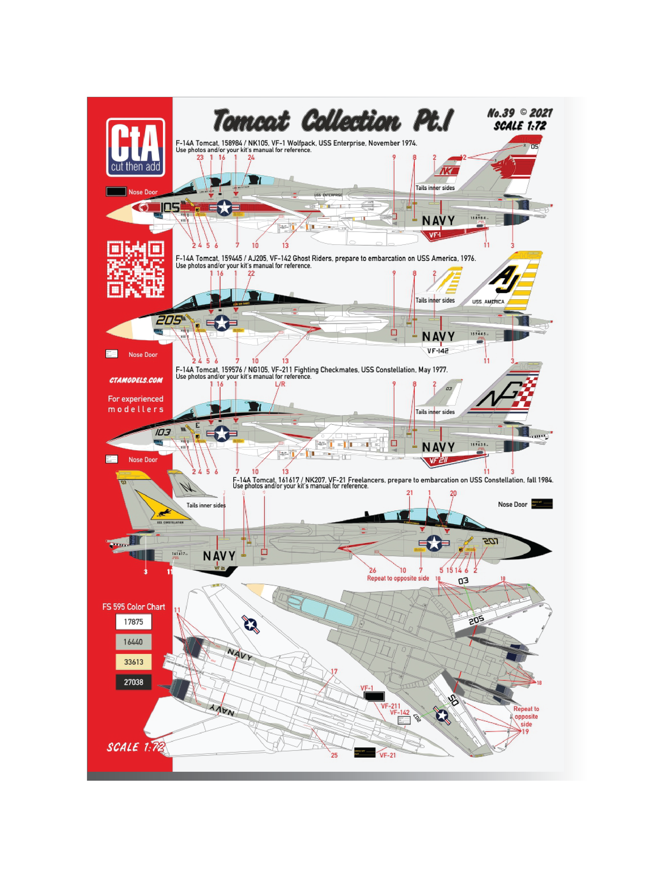 CTA-039 1:72 Tomcat Collection Pt.1