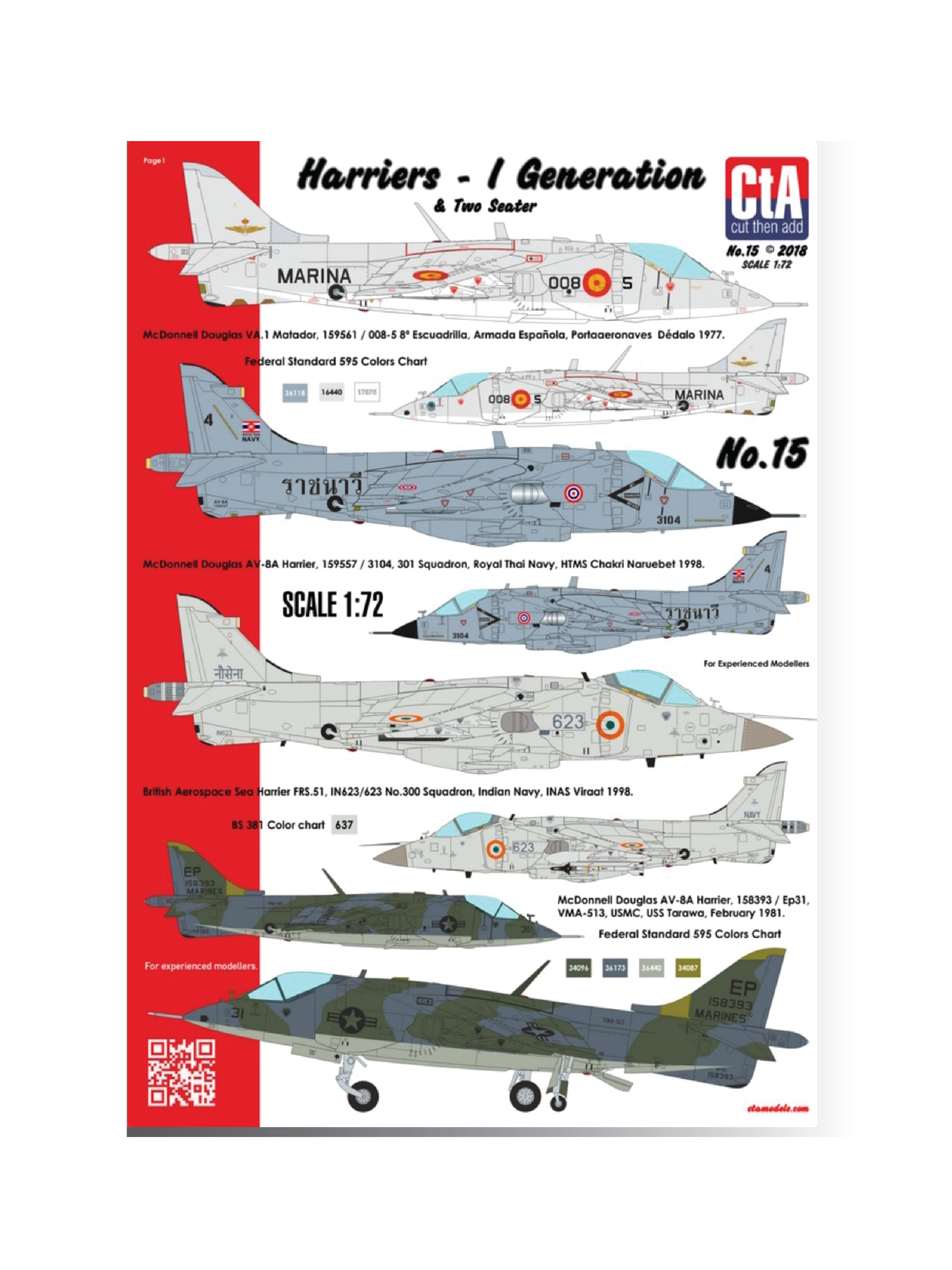 CTA-015 1:72 Harriers - 1st Generation & Two-Seaters