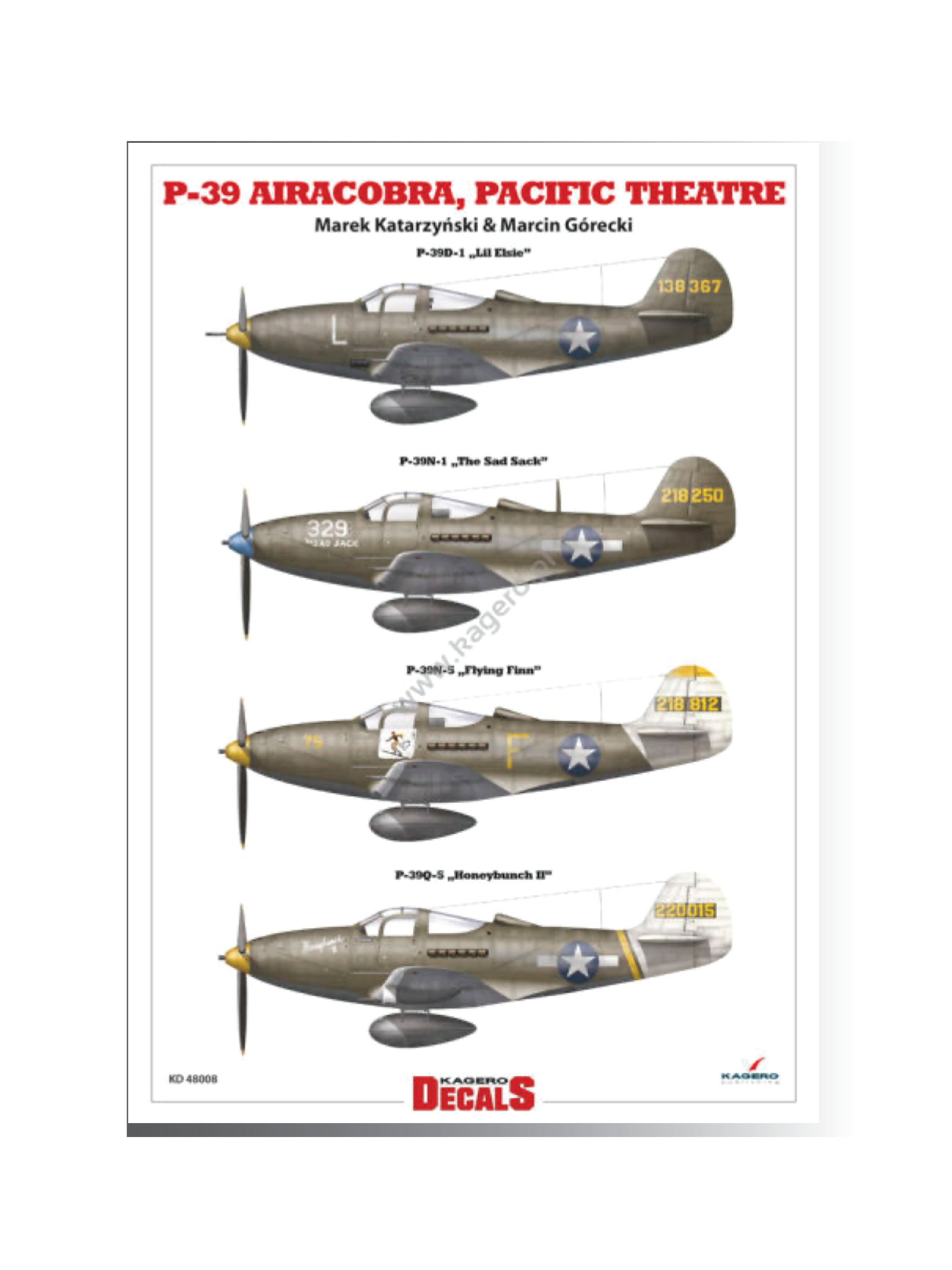 P-39 Airacobra, Pacific Theatre (1:48 Profiles & Decals)