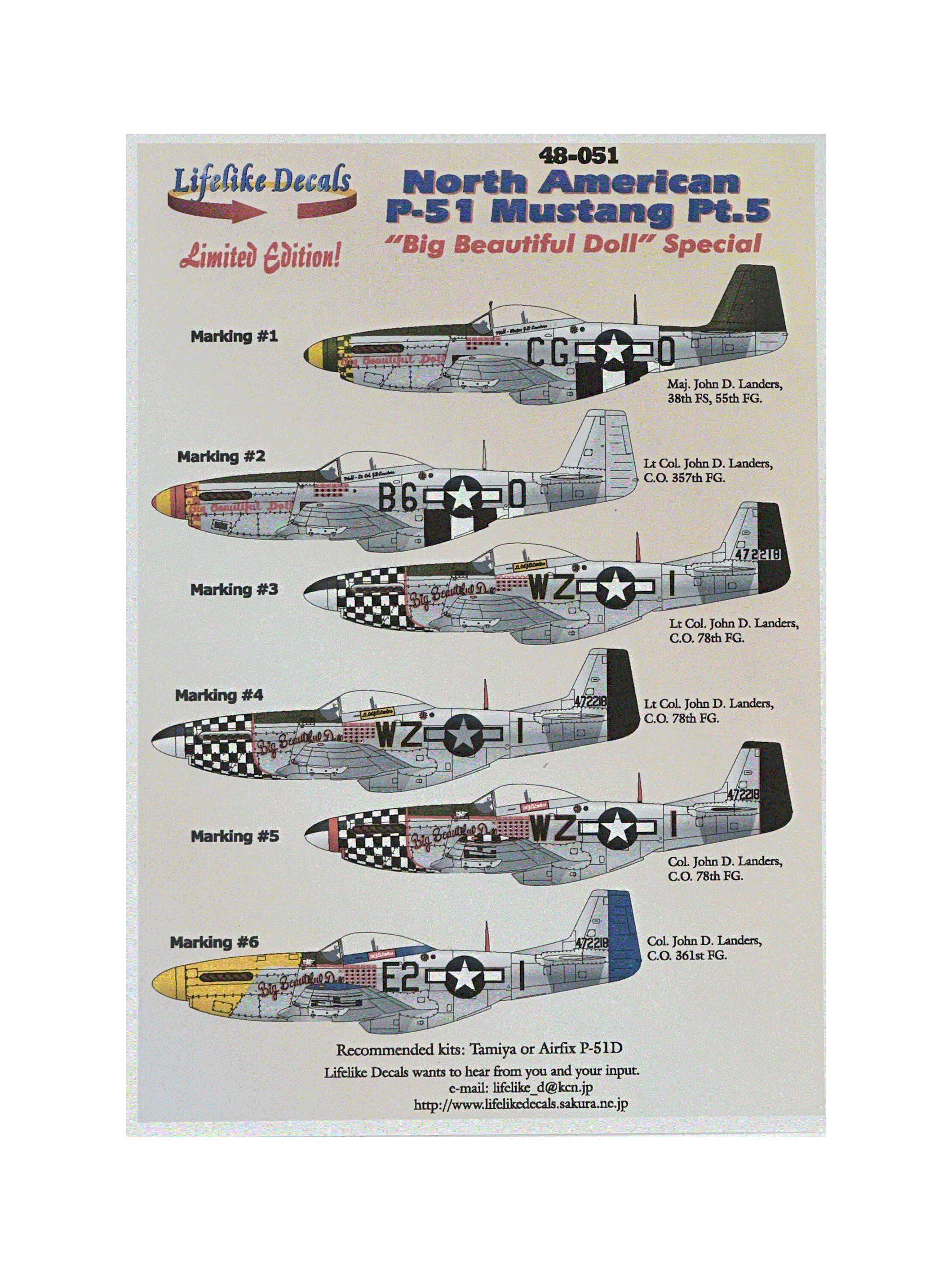 LLD48-051 NA P-51D Mustang Pt.5 "Big Beautiful Doll"