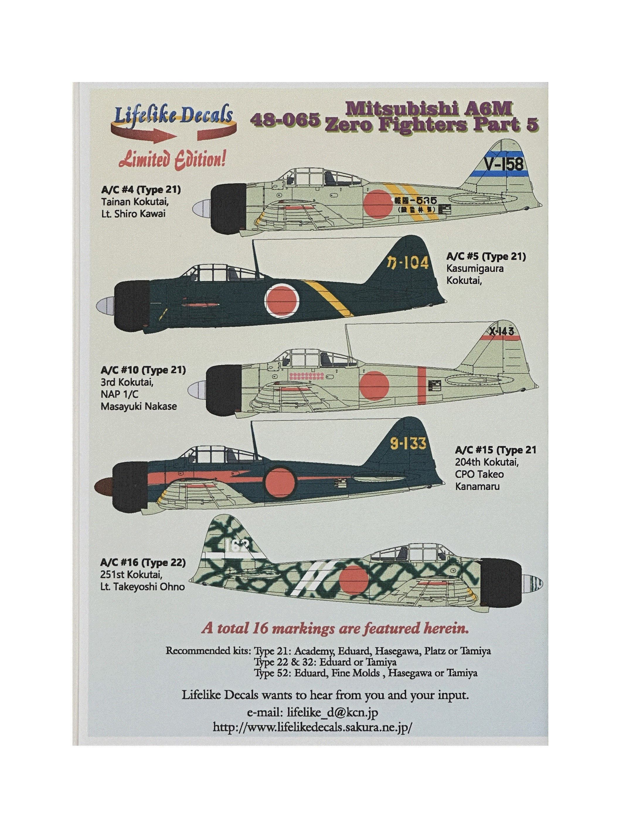 LLD48-065 Mitsubishi A6M Zero Fighters Pt.5