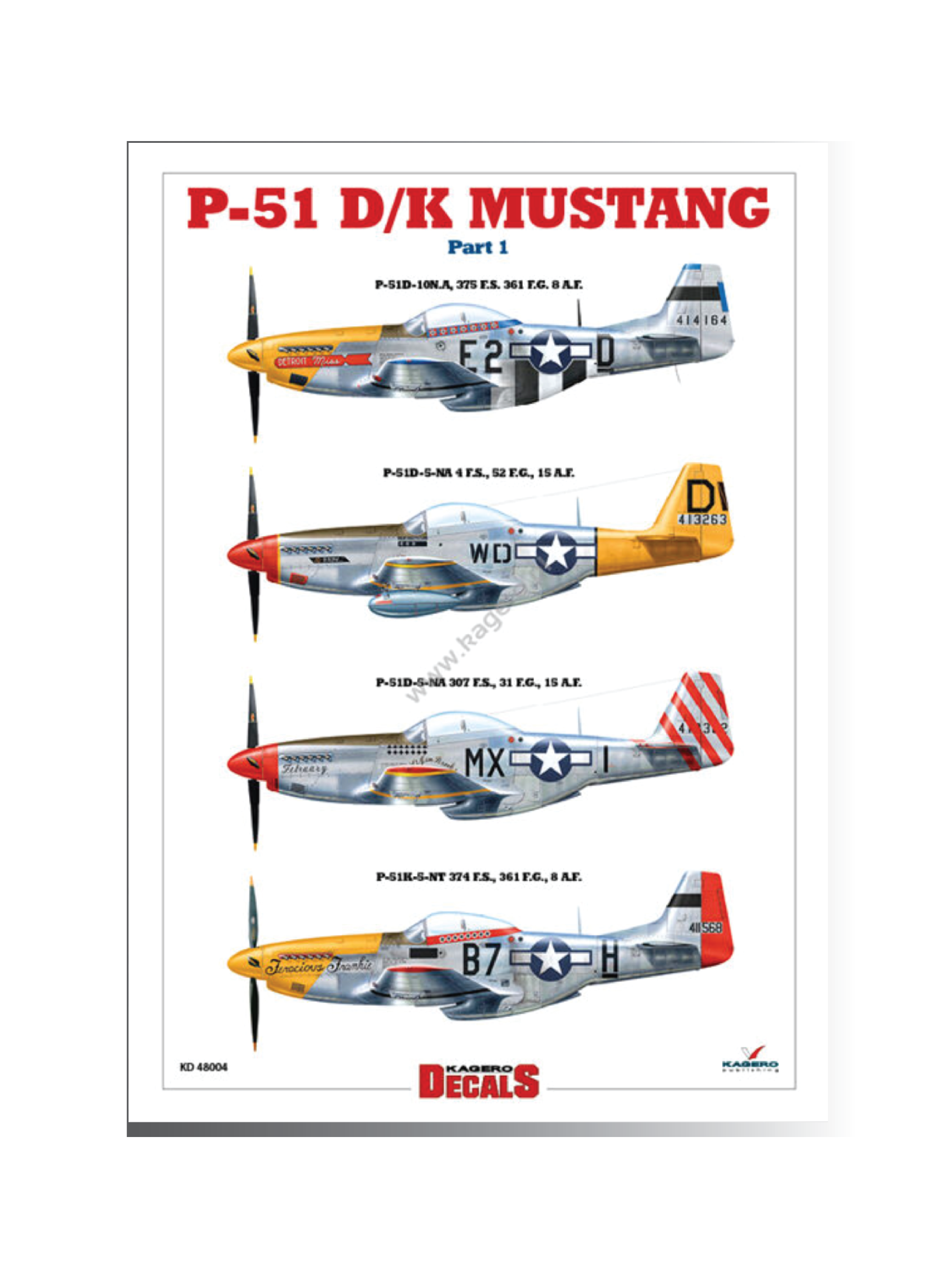 P-51 D/K Mustang Part 1 (1:48 Profiles & Decals)