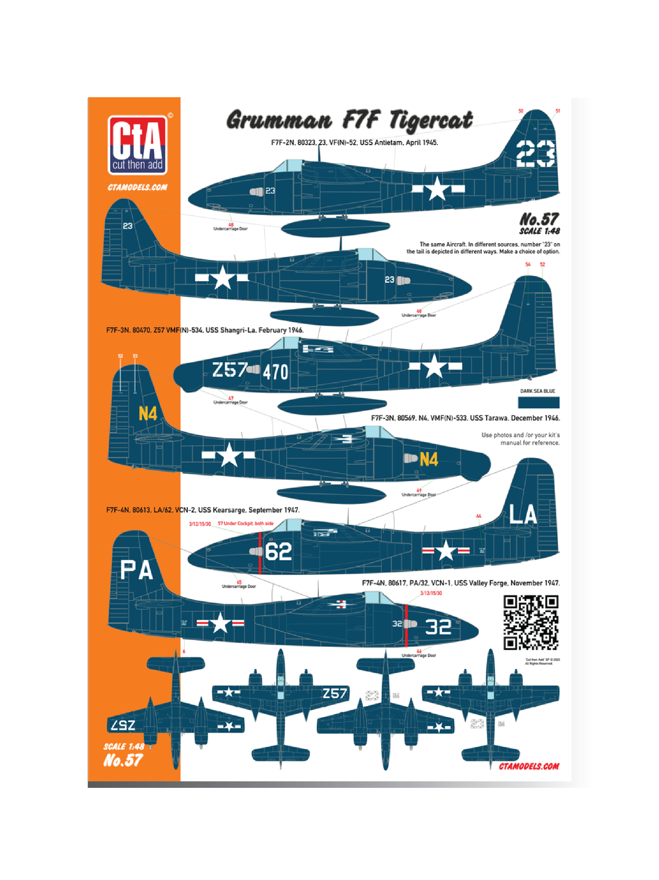CTA-057 1:48 Grumman F7F Tigercat